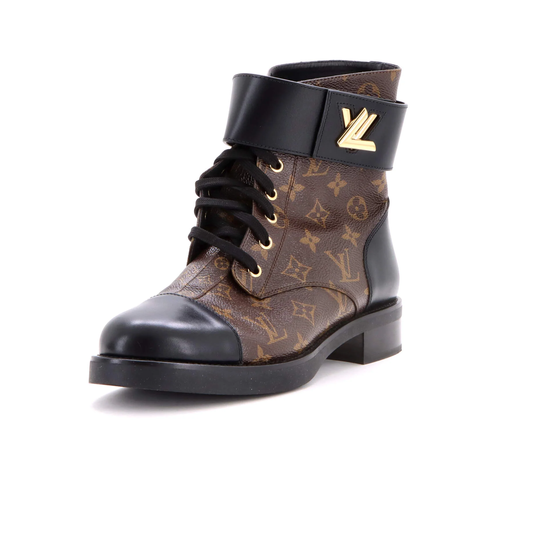 Women's Wonderland Flat Ranger Boots Monogram Canvas and Leather