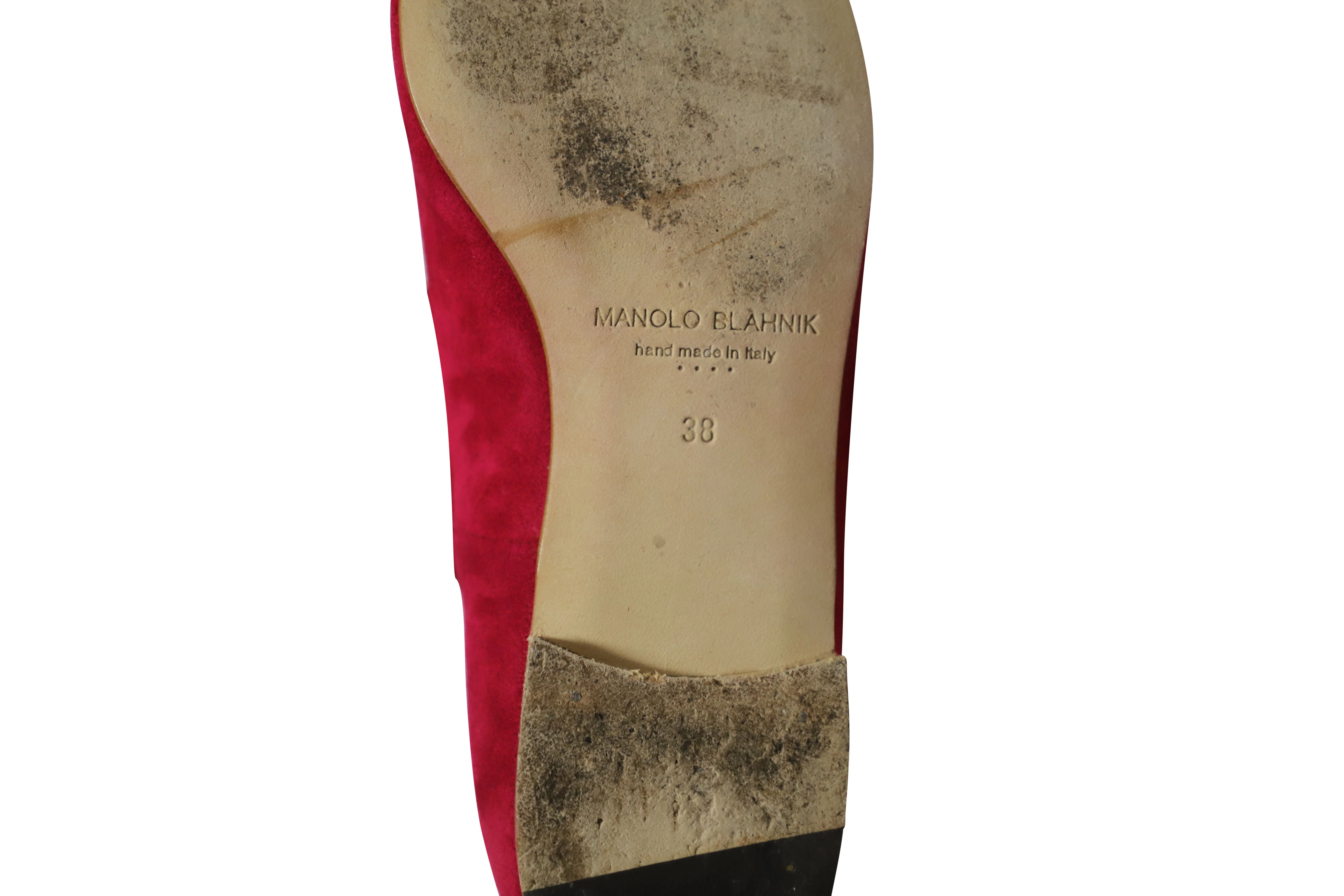 Women's Manolo Blahnik Witney Brogues in Pink Suede - Image 6
