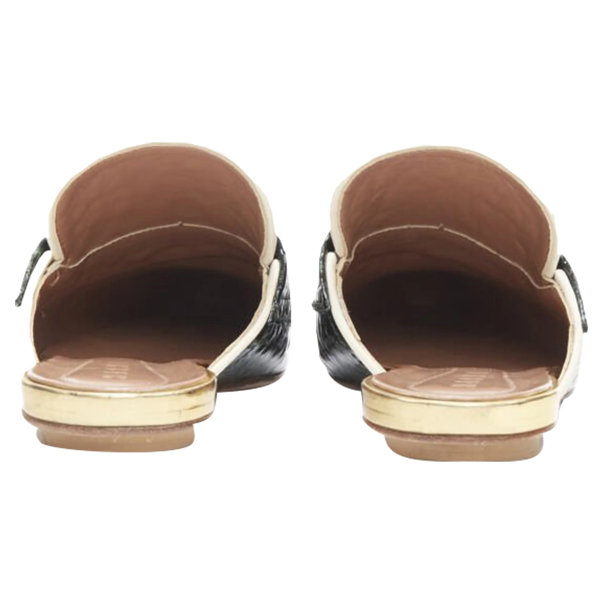 Women's Marni crinkled patent point toe slip on mule ts loafer - Image 5