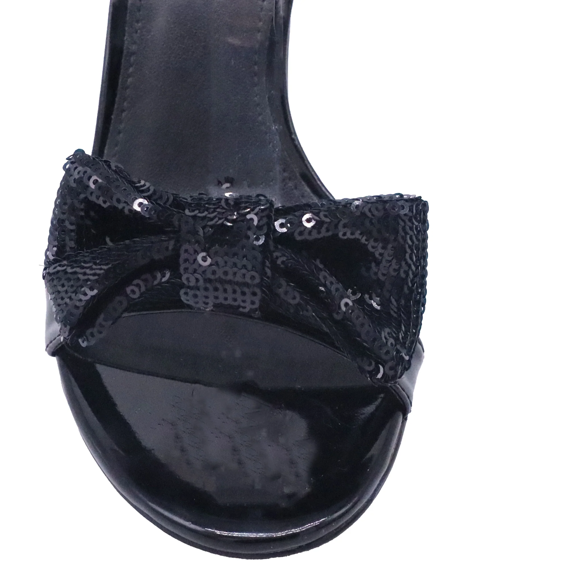 Women's Michael Kors Paris Bow-Embellished Sandal Heels in Black Patent Leather - Image 6