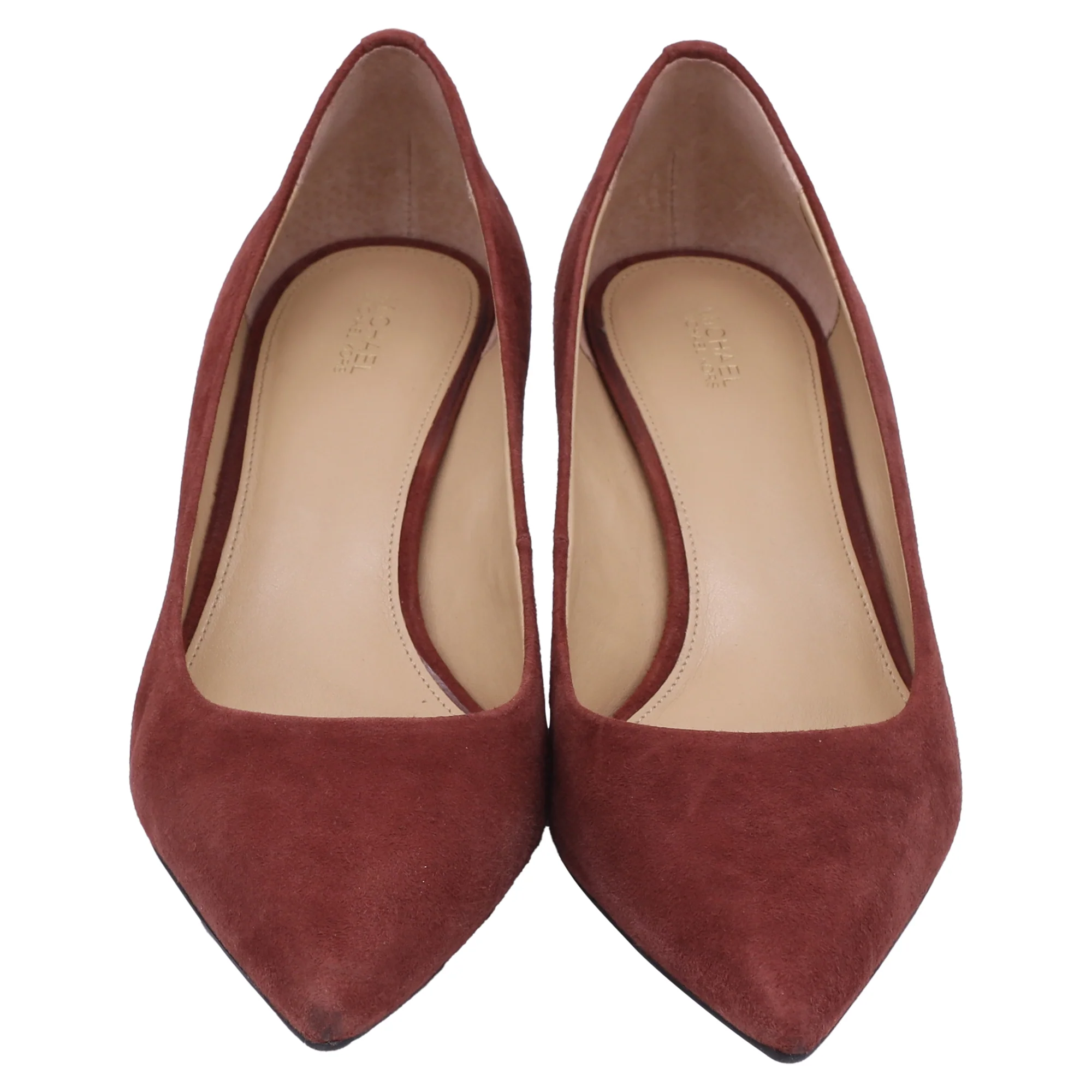 Women's Michael Michael Kors Pointed Pumps in Red Suede - Image 2