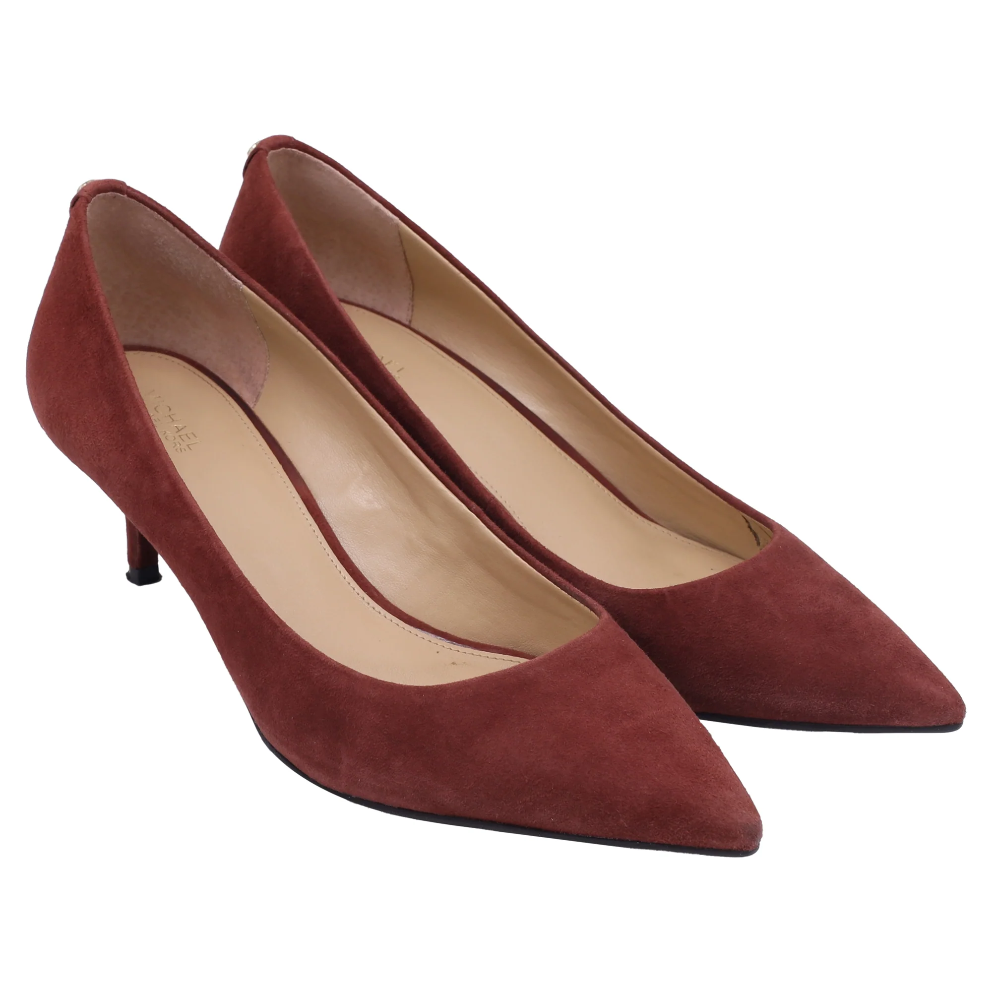 Women's Michael Michael Kors Pointed Pumps in Red Suede - Image 3