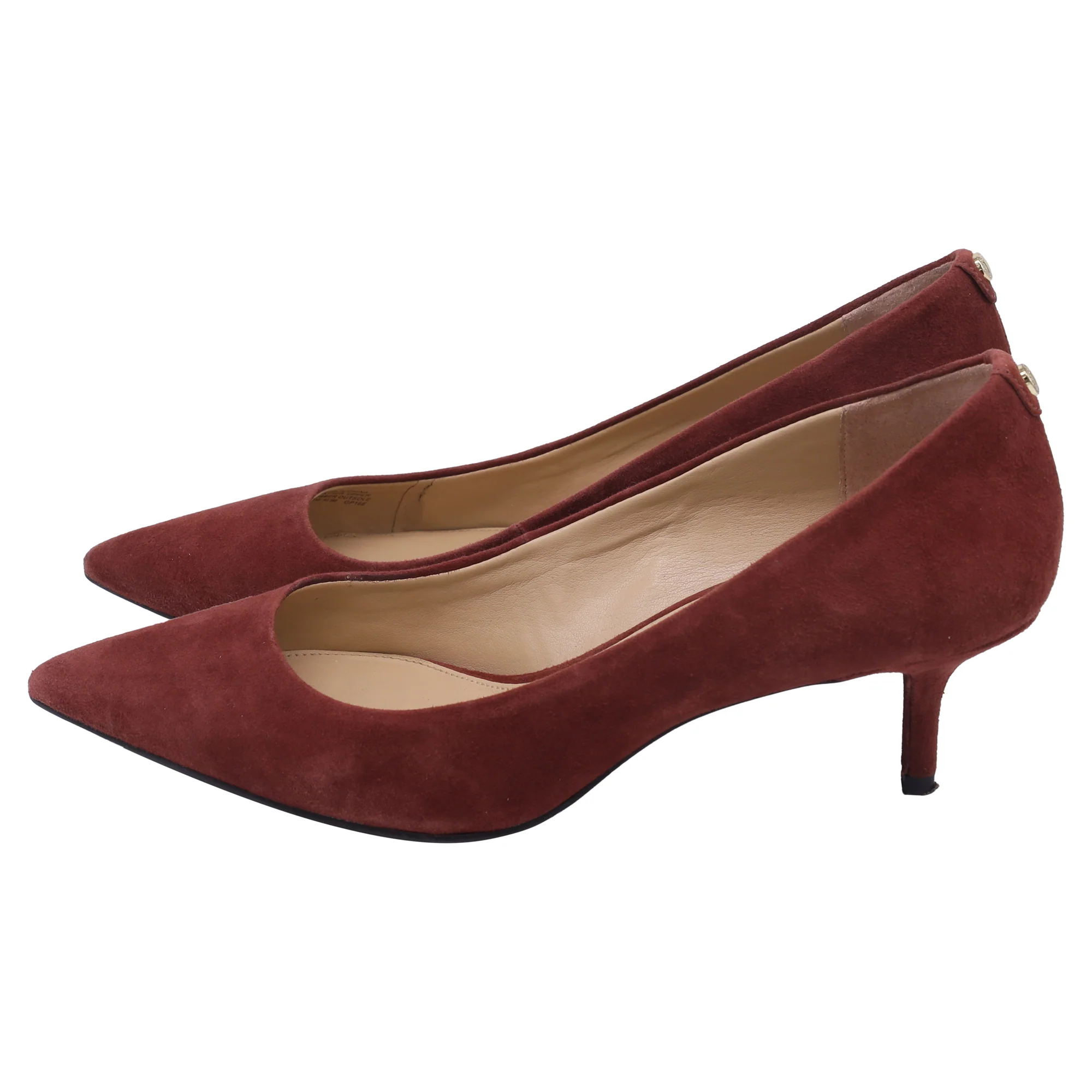 Women's Michael Michael Kors Pointed Pumps in Red Suede - Image 4