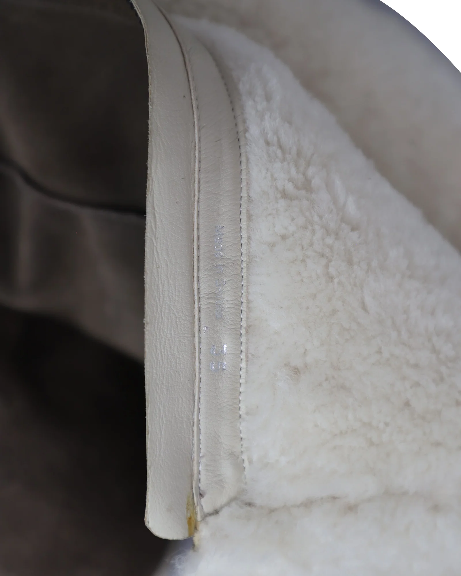 Women's Moncler Knee Shearling Lined Boots in Grey Suede - Image 6