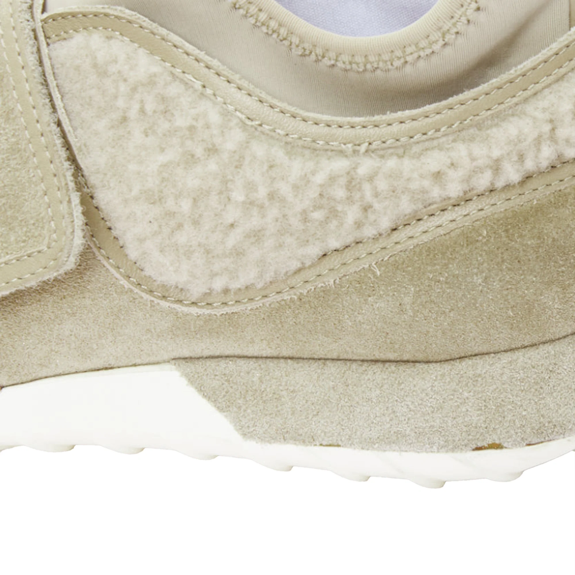Women's Moncler Suede Shearling Tape Sneakers - Image 7