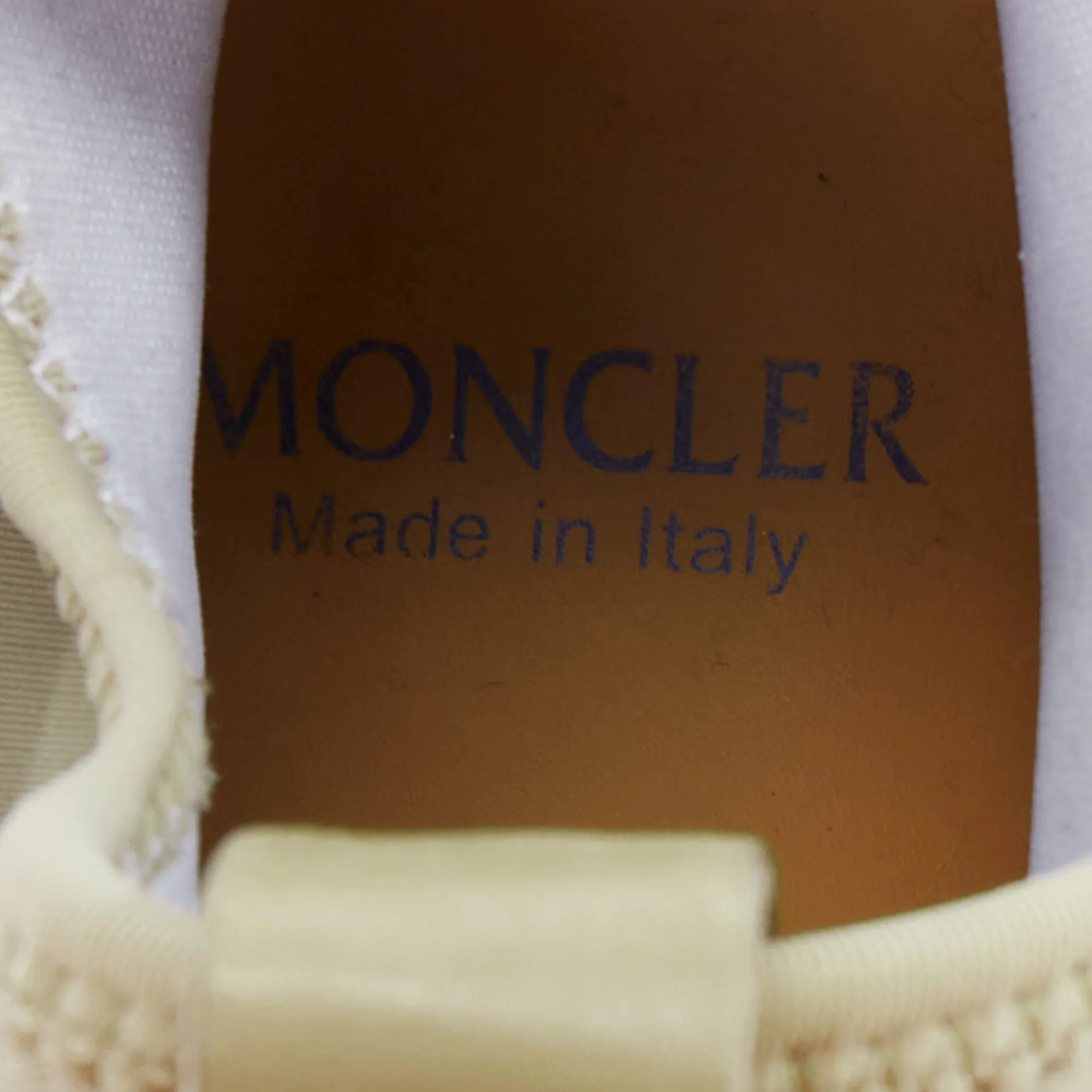 Women's Moncler Suede Shearling Tape Sneakers - Image 9