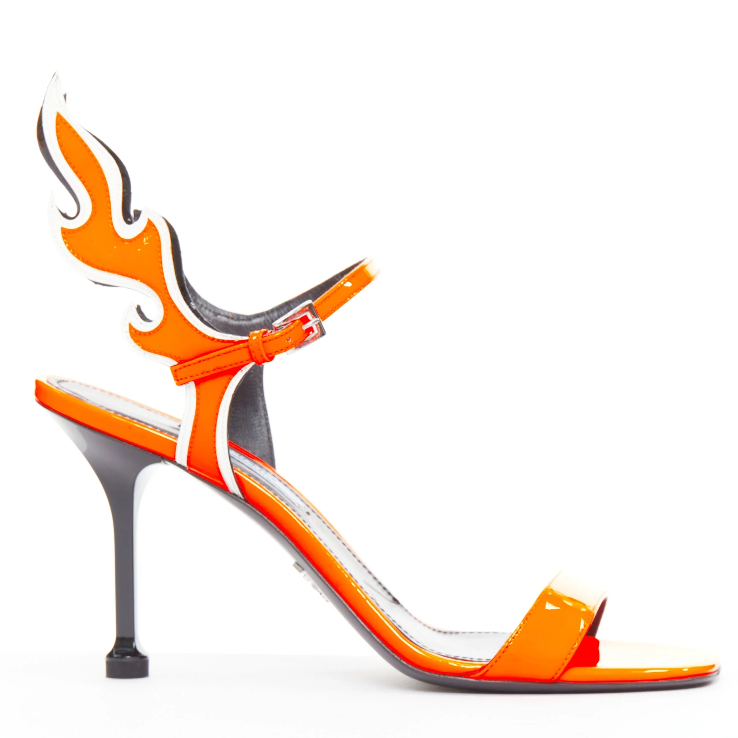 Women's Prada 2018 Flame Fire Mid Heel Sandal - Image 10