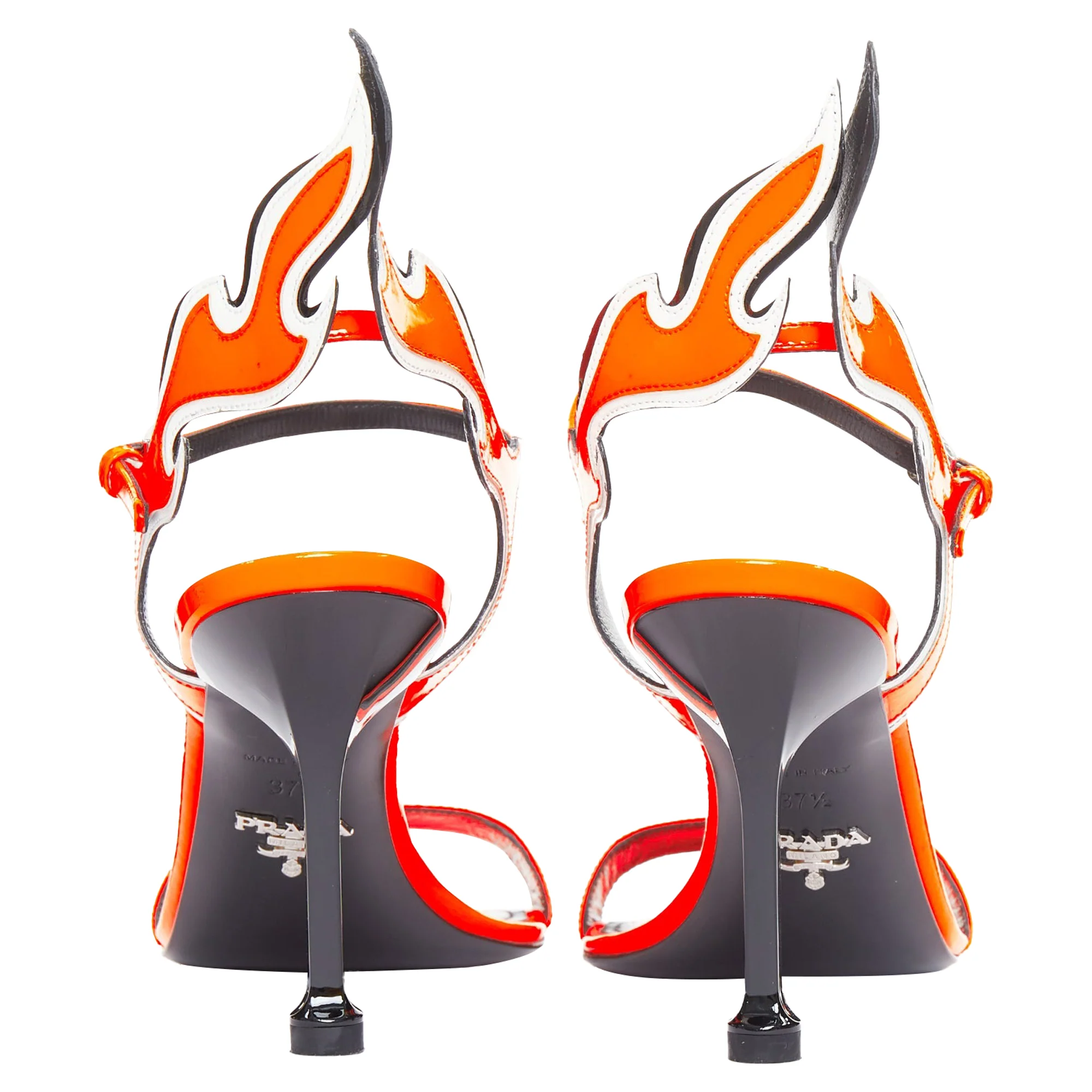 Women's Prada 2018 Flame Fire Mid Heel Sandal - Image 5