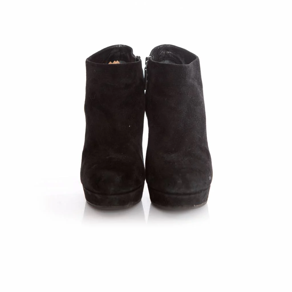 Women's Prada, black suede platform boots. - Image 4