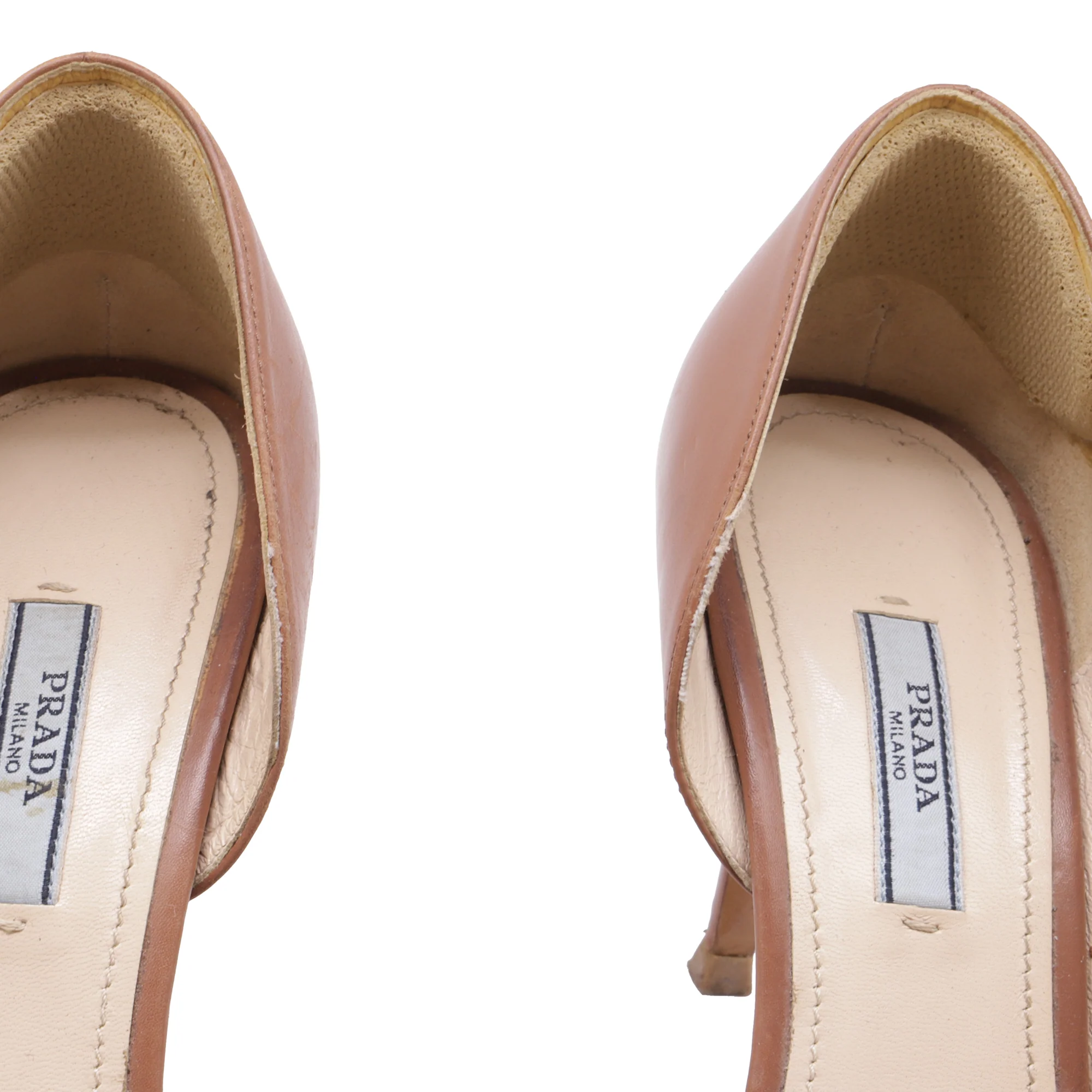 Women's Prada Pointed-Toe D'Orsay Pumps in Brown Leather - Image 7