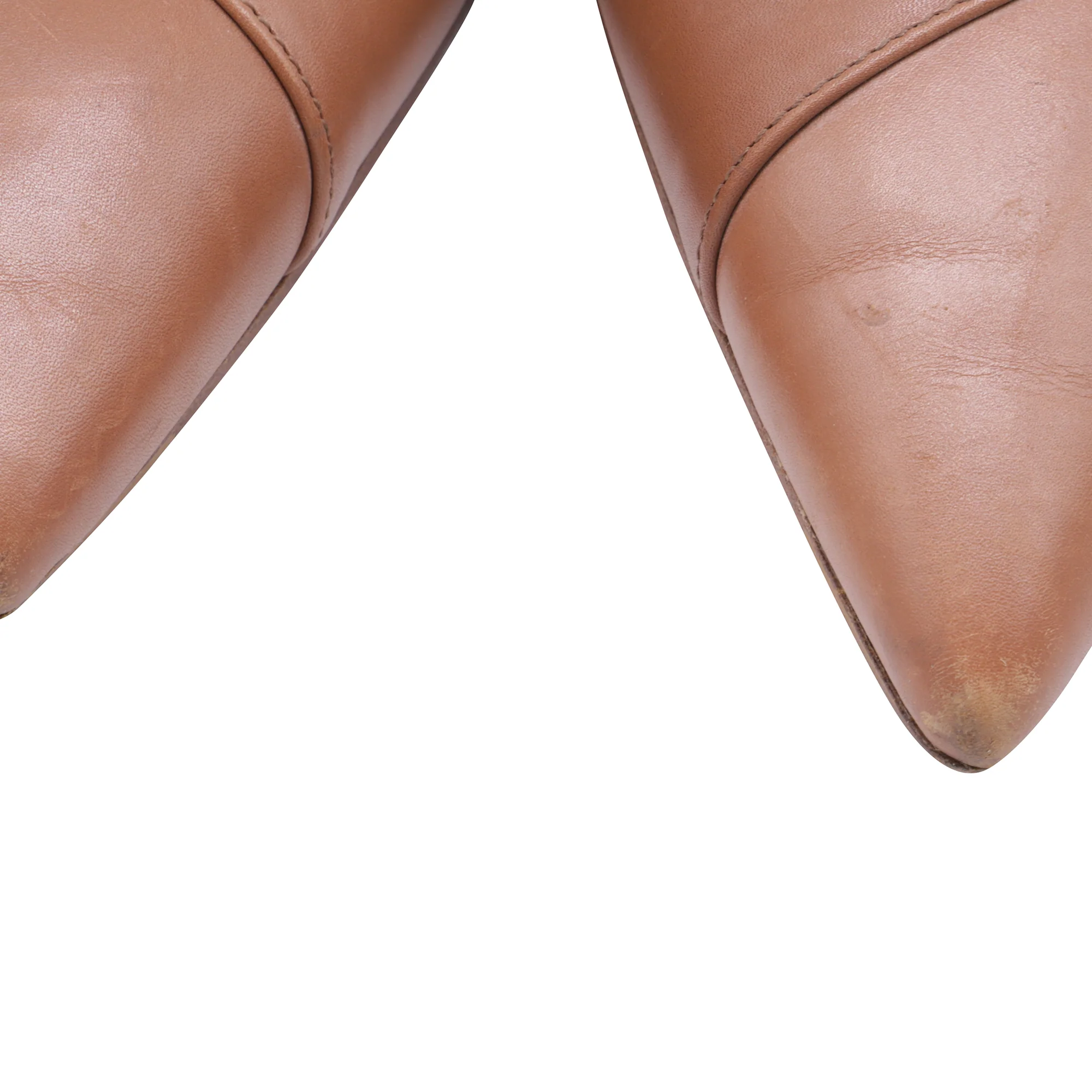 Women's Prada Pointed-Toe D'Orsay Pumps in Brown Leather - Image 9
