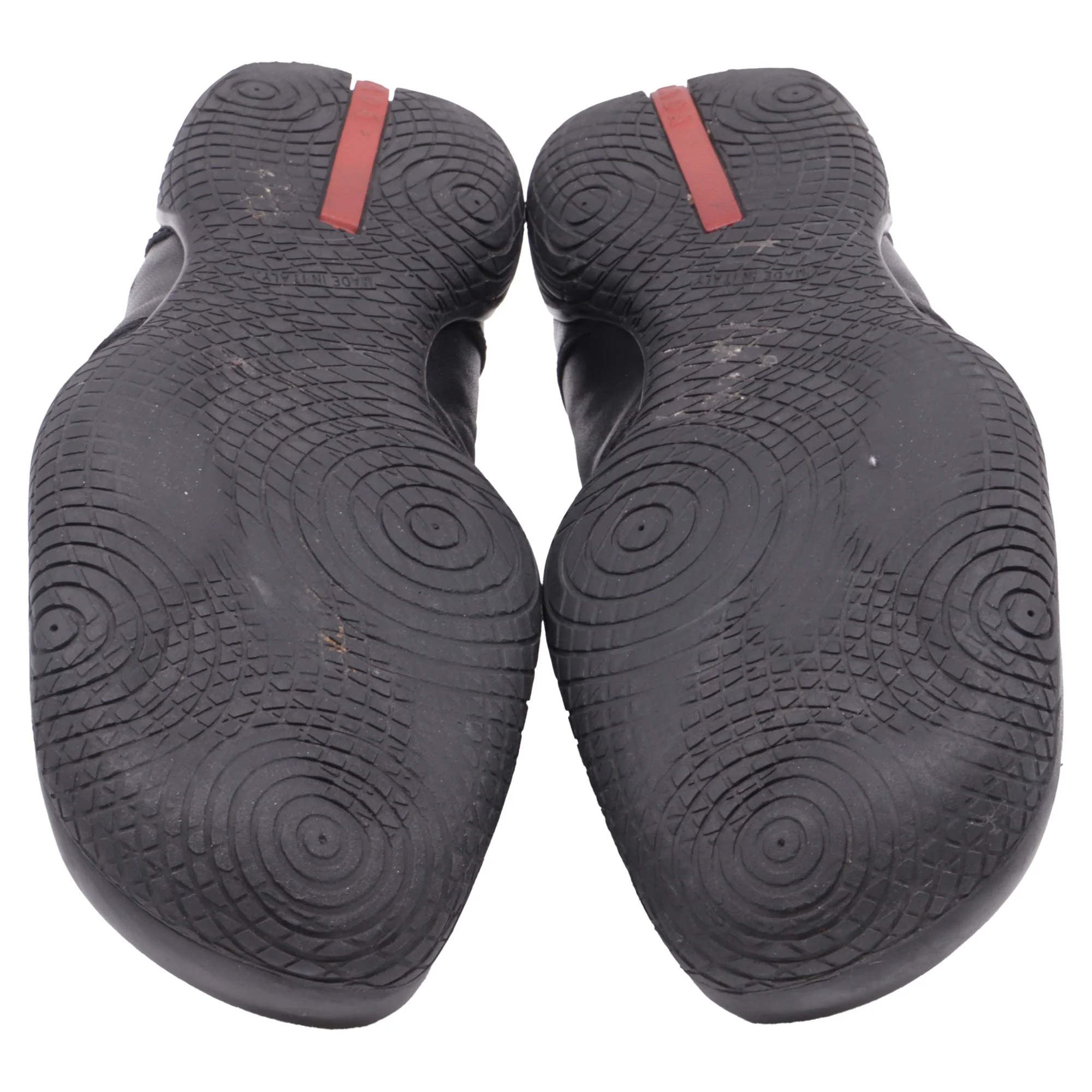 Women's Prada Sport Drawstring Sneakers in Black Leather - Image 6