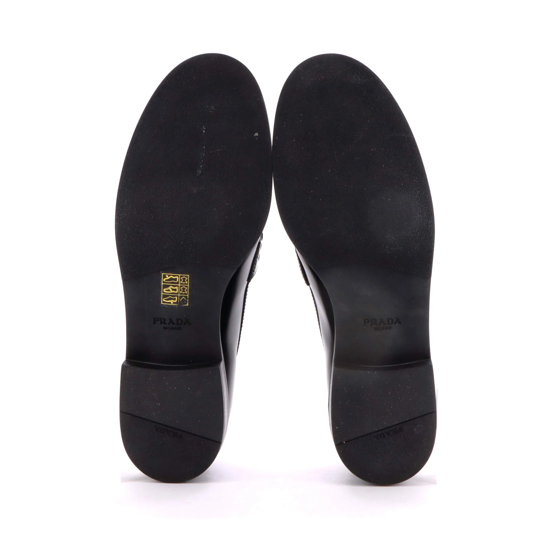 Women's Triangle Logo Loafers Spazzolato Leather - Image 4