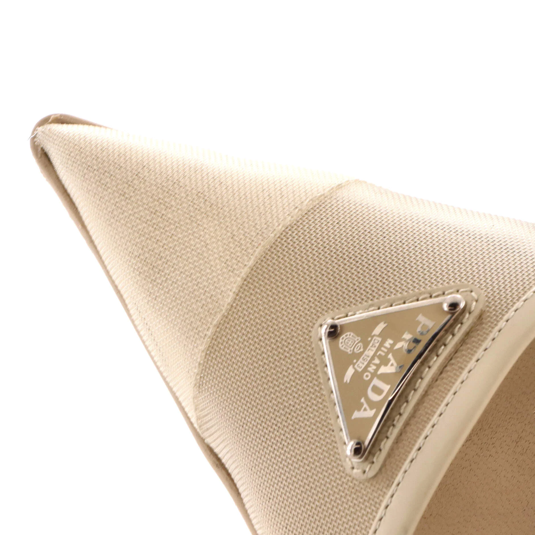 Women's Triangle Logo Slingback Pumps Mesh - Image 5