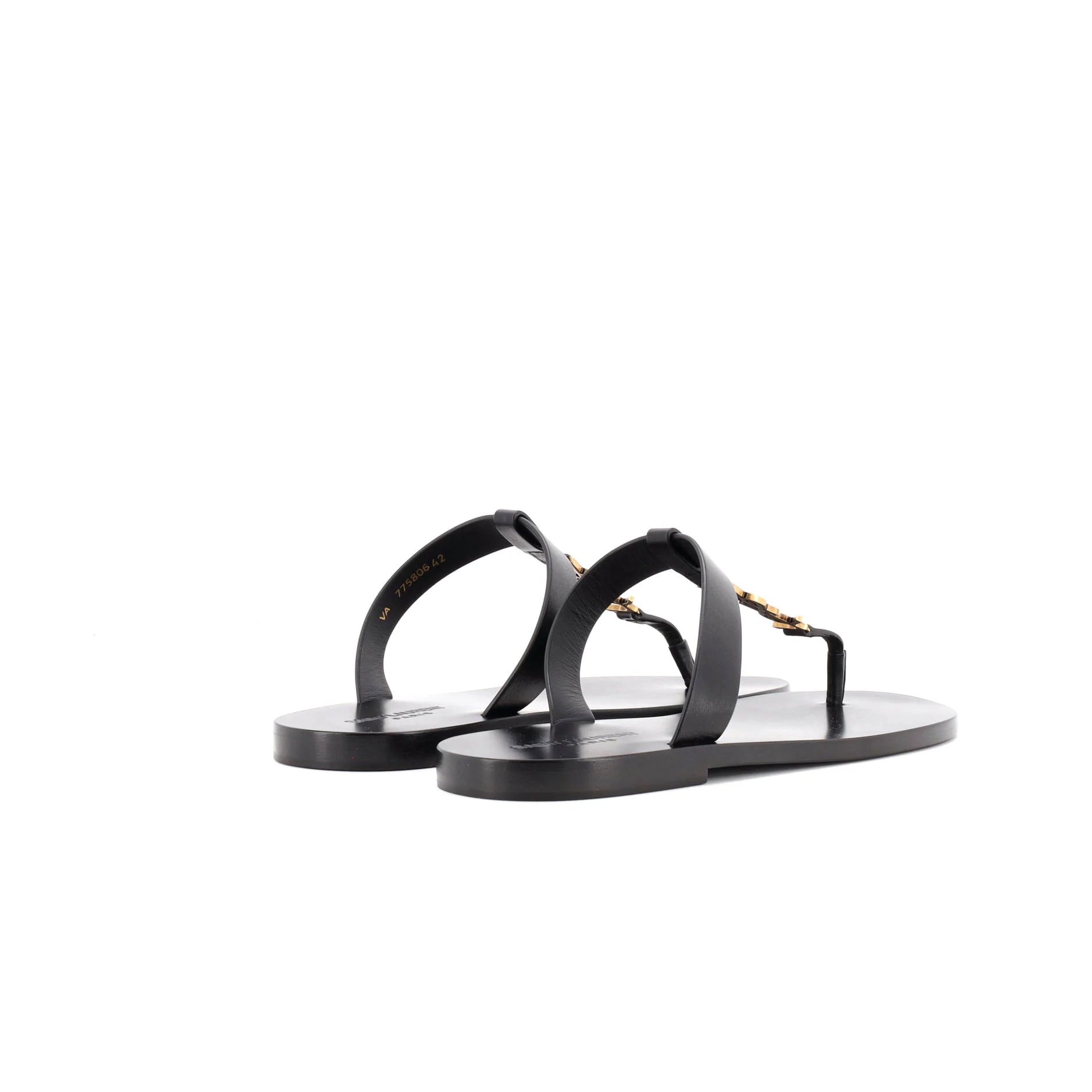 Men's Cassandra Thong Flat Sandals Leather - Image 3