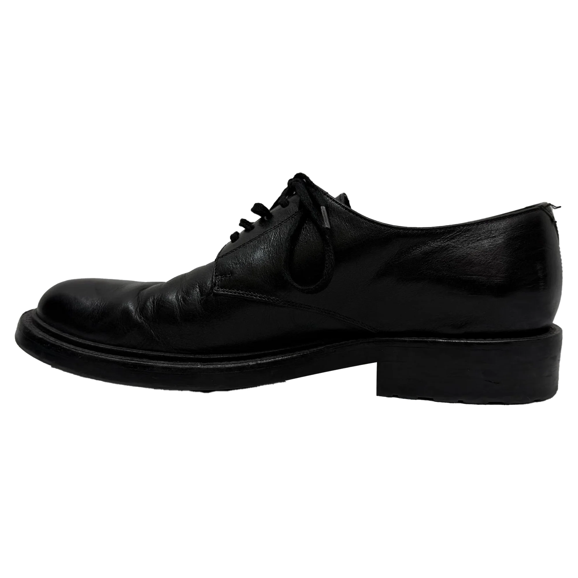 Men's Saint Laurent Lace-Up Derby Shoes in Black Leather - Image 5