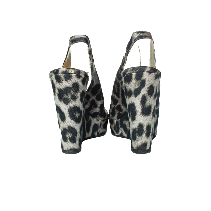 Women's Stella Mccartney leopard printed wedges - Image 3