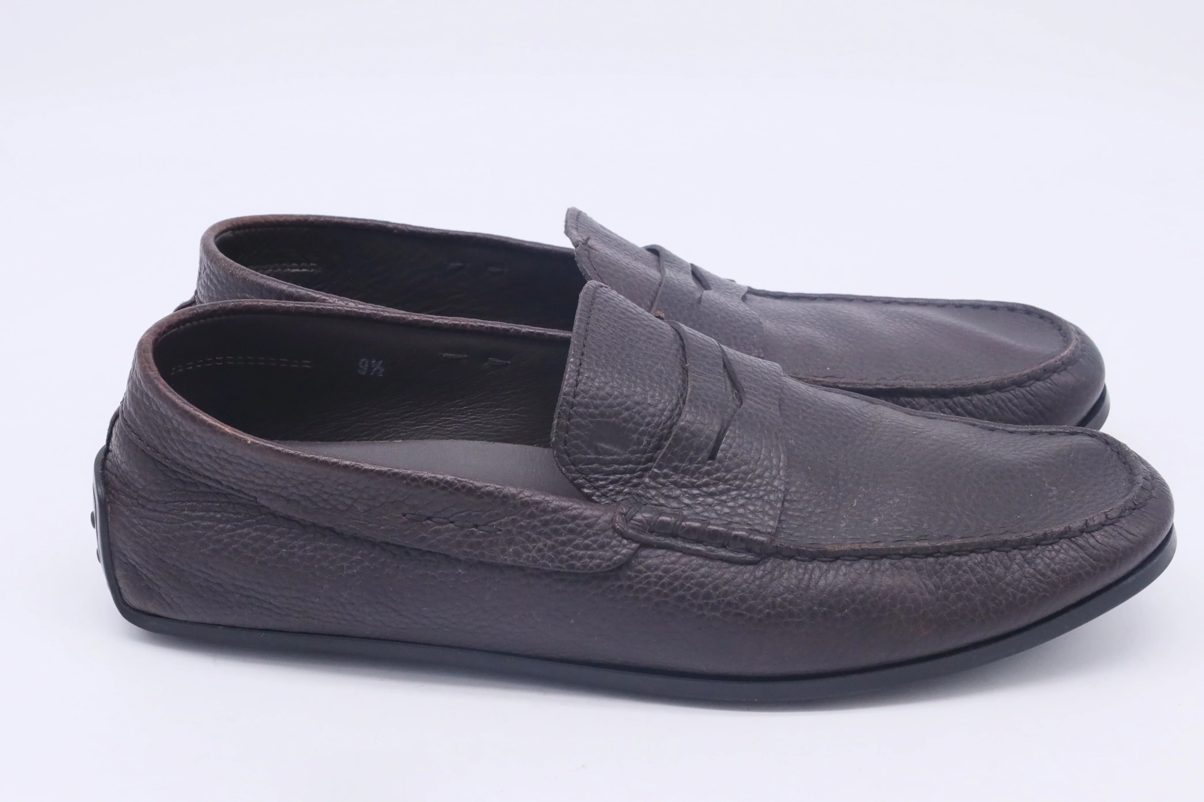 Men's Tod's Driving Penny Loafers in Brown Leather - Image 8