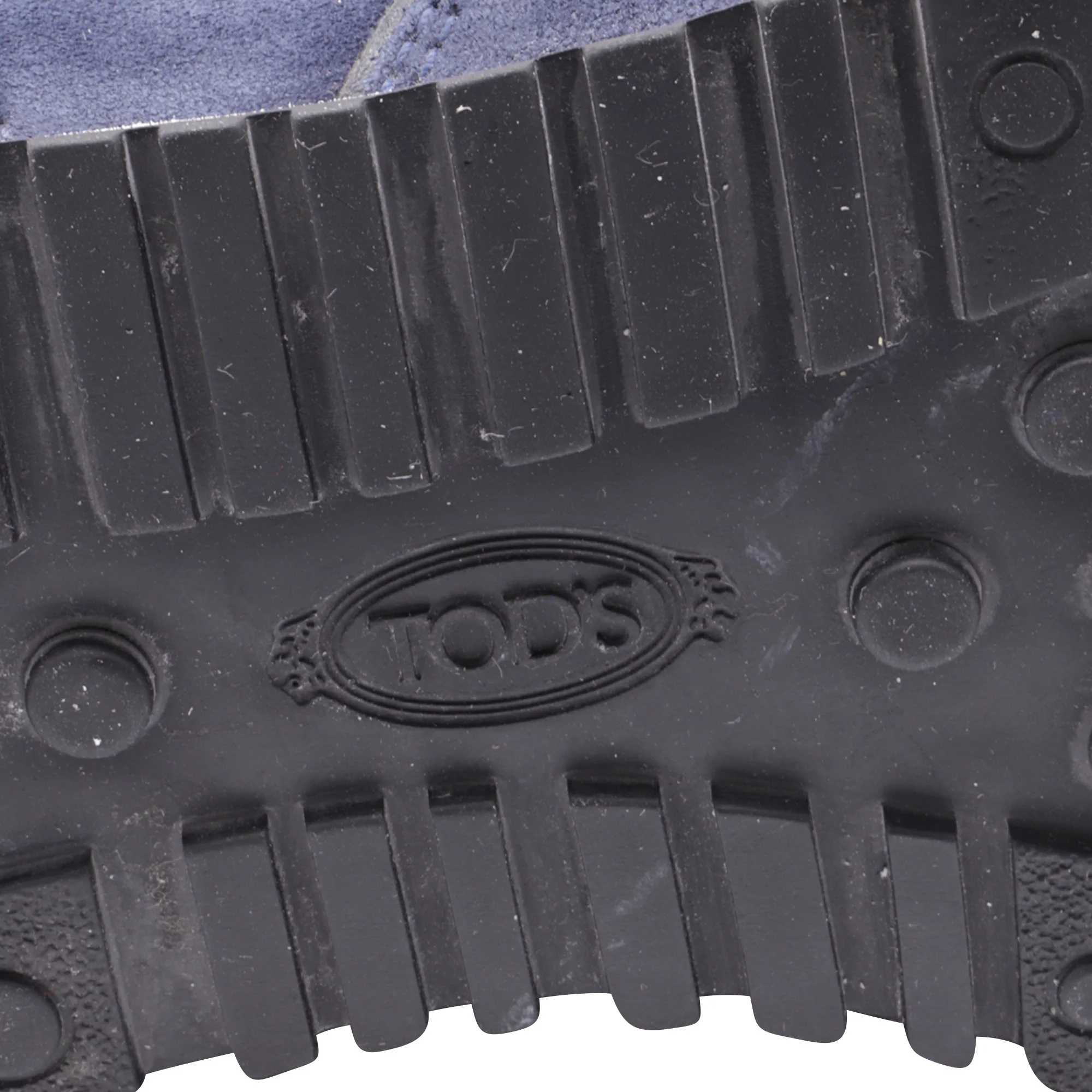 Men's Tod's Lace-Up Low-Top Sneakers in Navy Blue Suede - Image 7