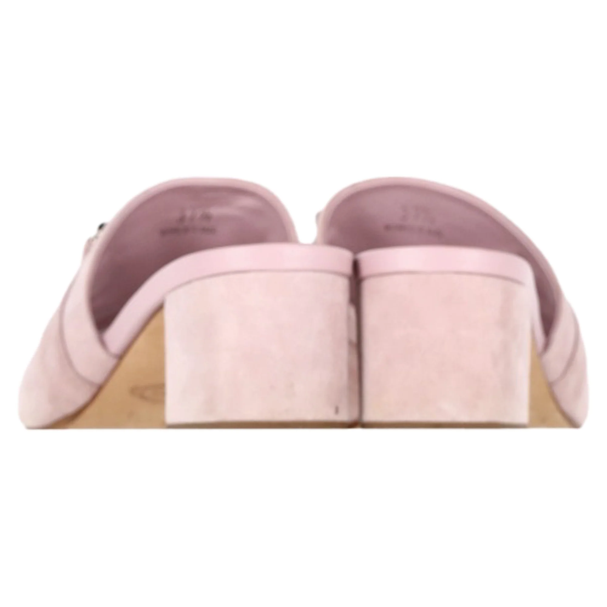 Women's Tod's Double T Buckle Slide Sandals in Pink Suede - Image 5