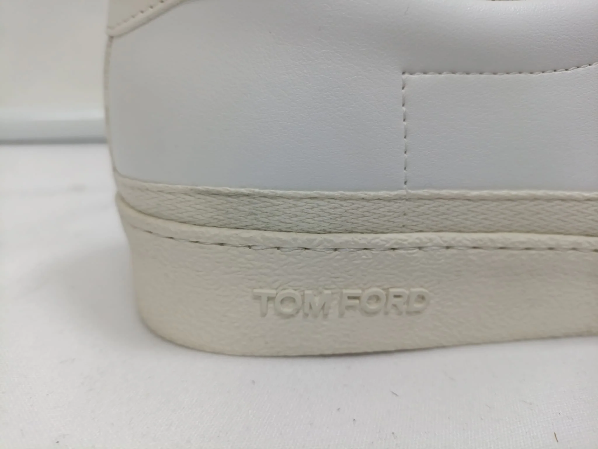 Women's Tom Ford Bannister Sneakers in White Leather - Image 9