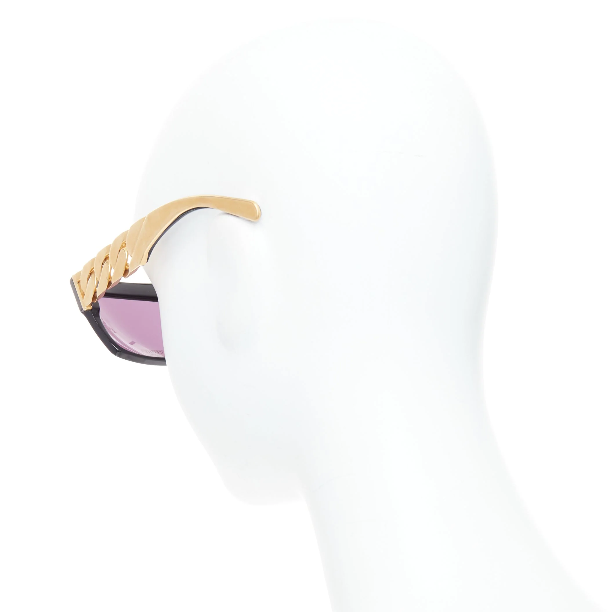 Celine Phoebe Philo Runway gold chunky chain metal sunglasses - Image 10