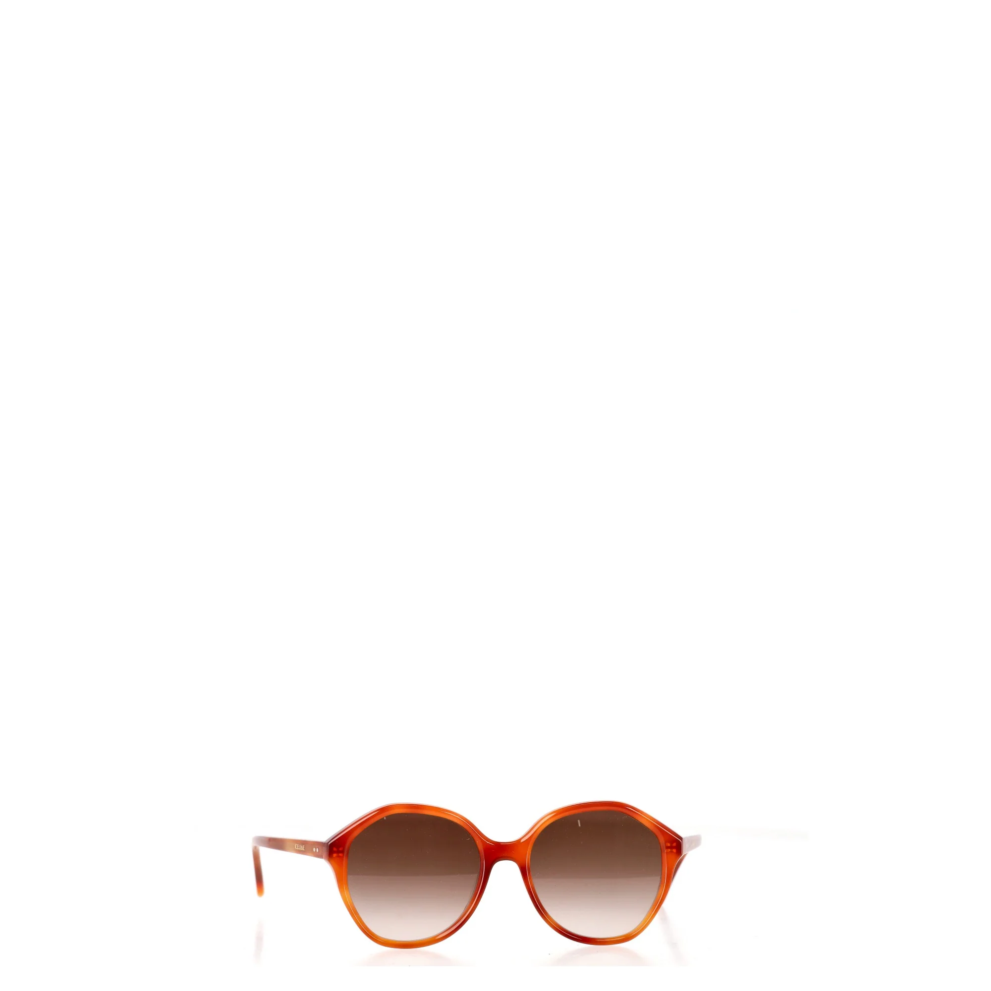 Celine Round Sunglasses in Orange Acetate - Image 8