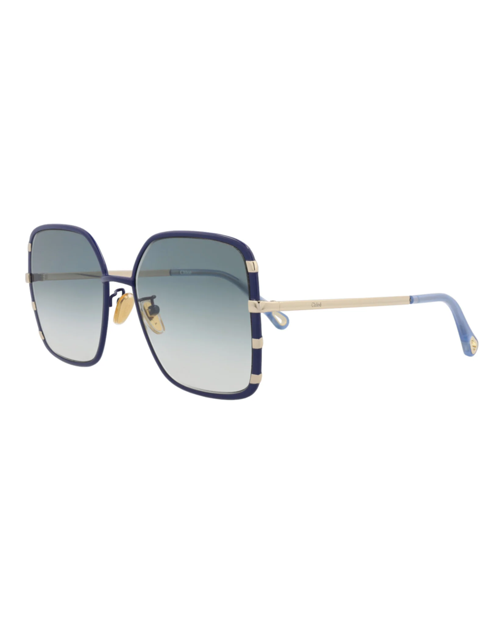 Square-Frame Metal Sunglasses - Image 2