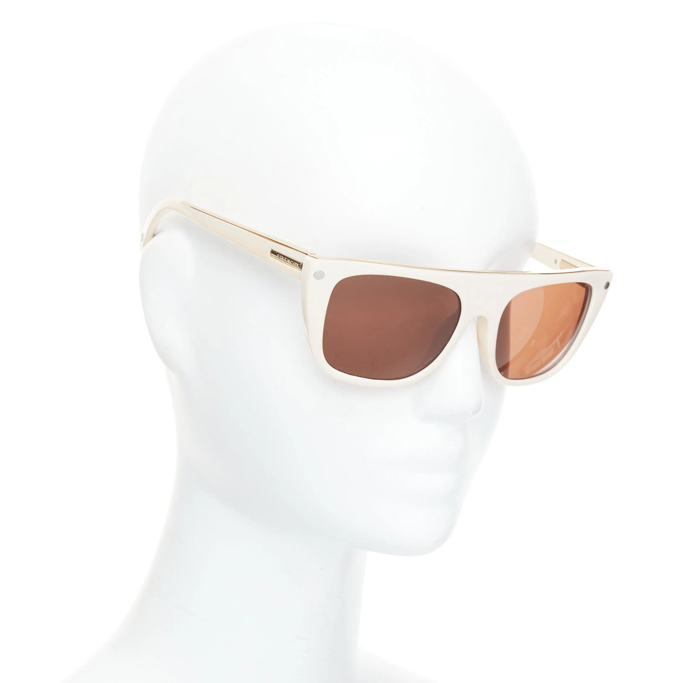 Givenchy SGV883 acetate gold top logo sunglasses - Image 7