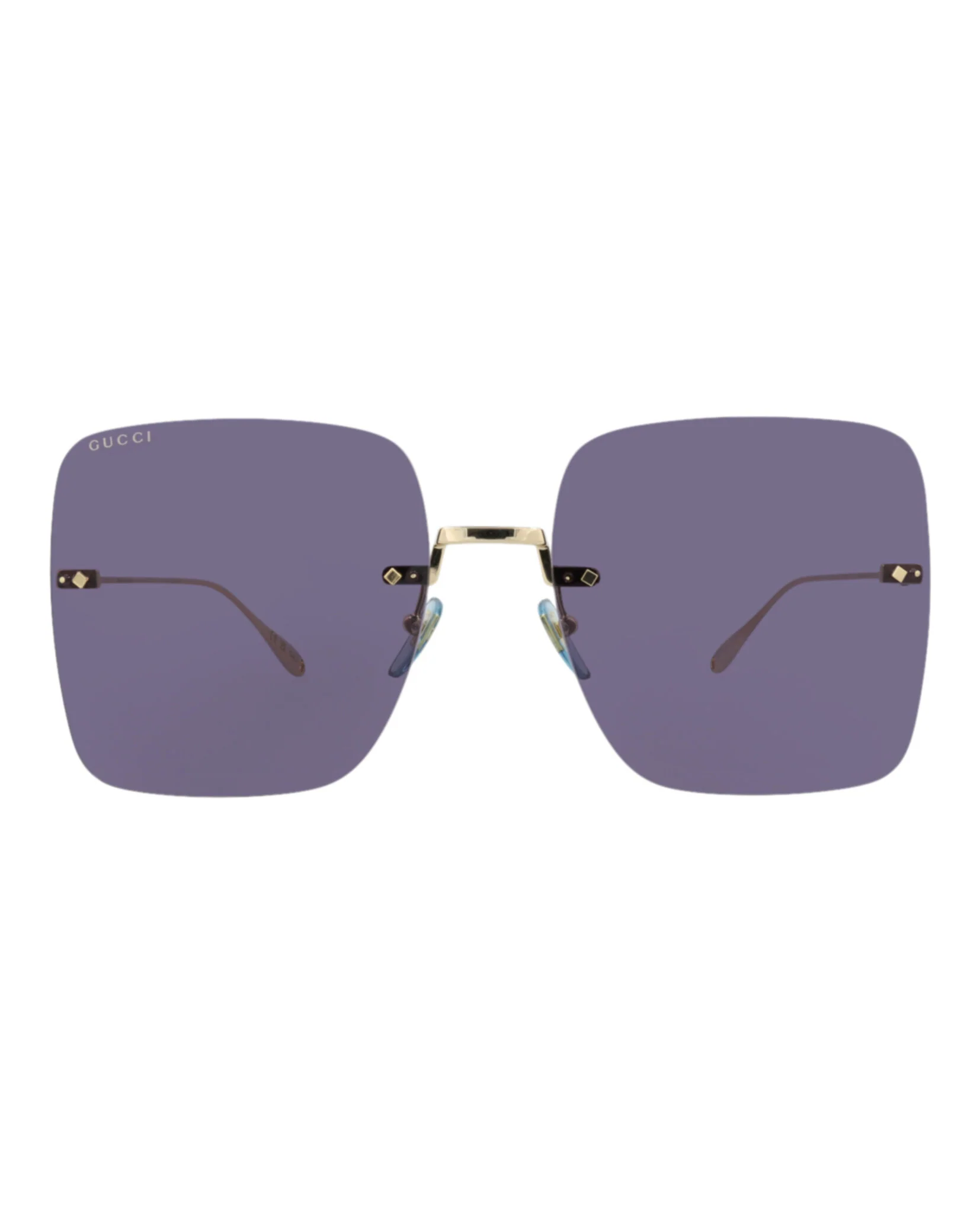 Square-Frame Metal Sunglasses