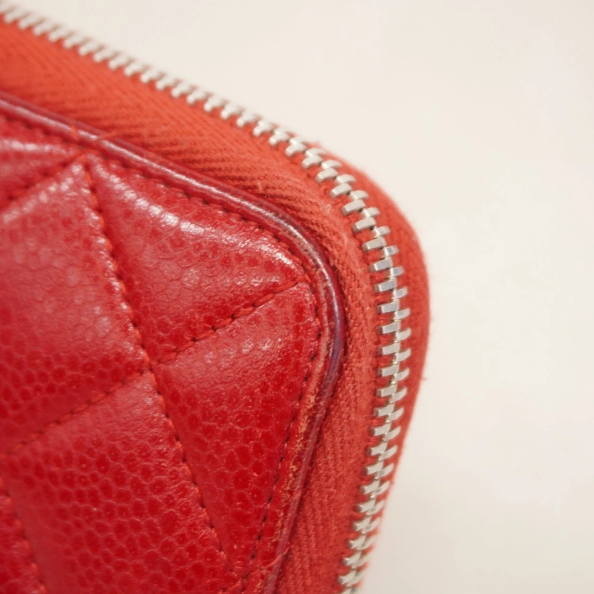 Zip Around Wallet Quilted Caviar Long - Image 7