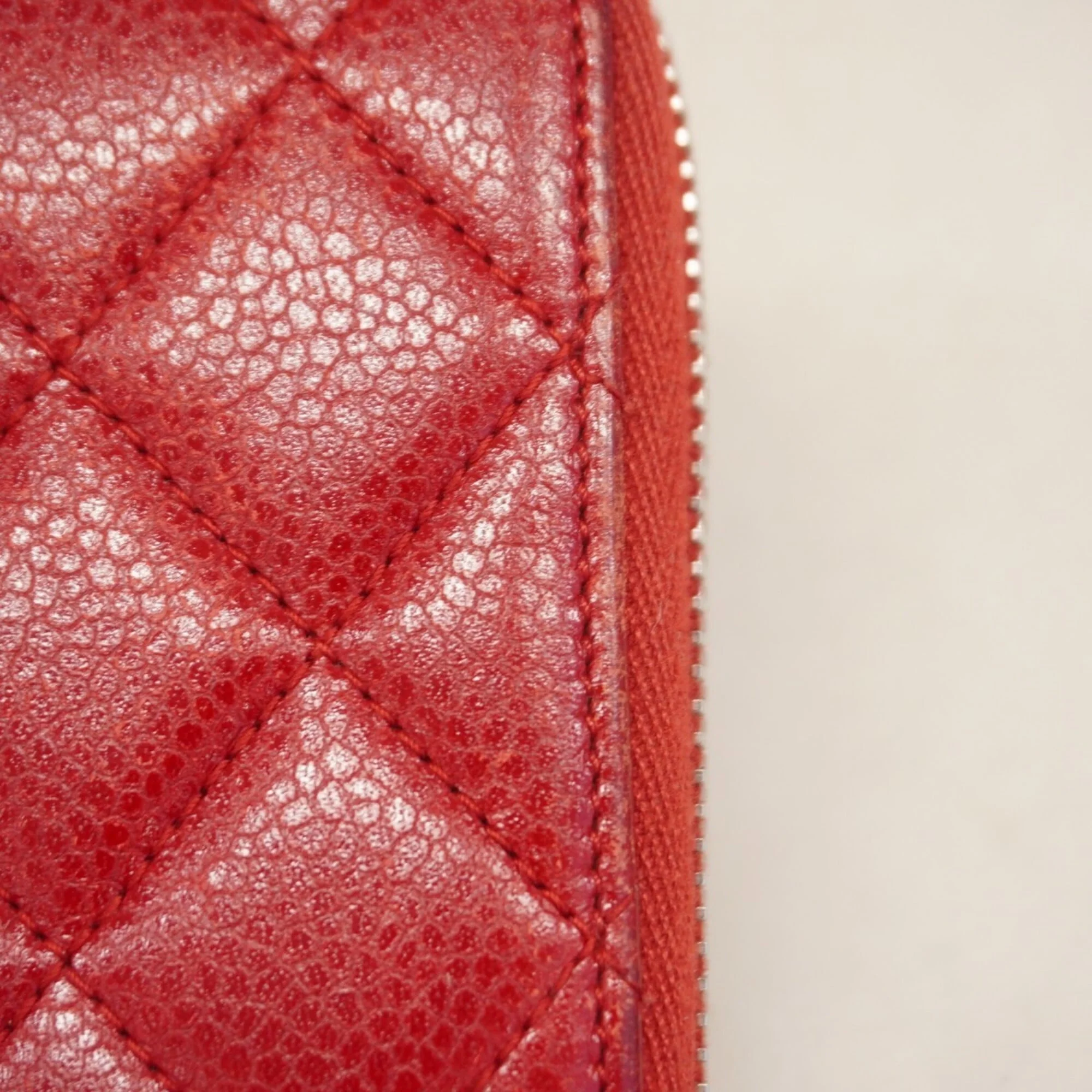Zip Around Wallet Quilted Caviar Long - Image 9