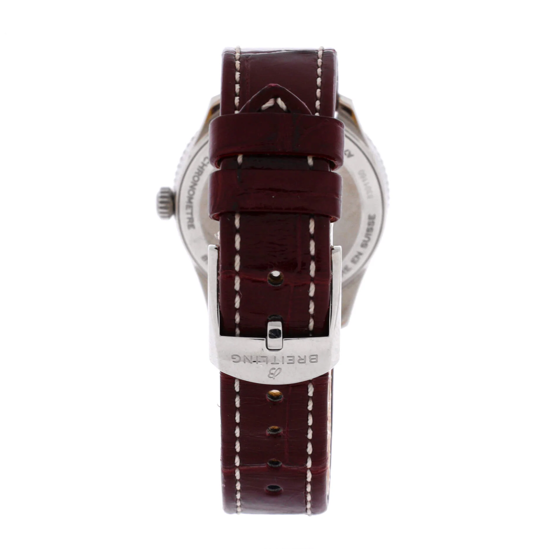 Navitimer Quartz Watch Stainless Steel and Alligator with Diamond Markers and Mother of Pearl 32 - Image 5