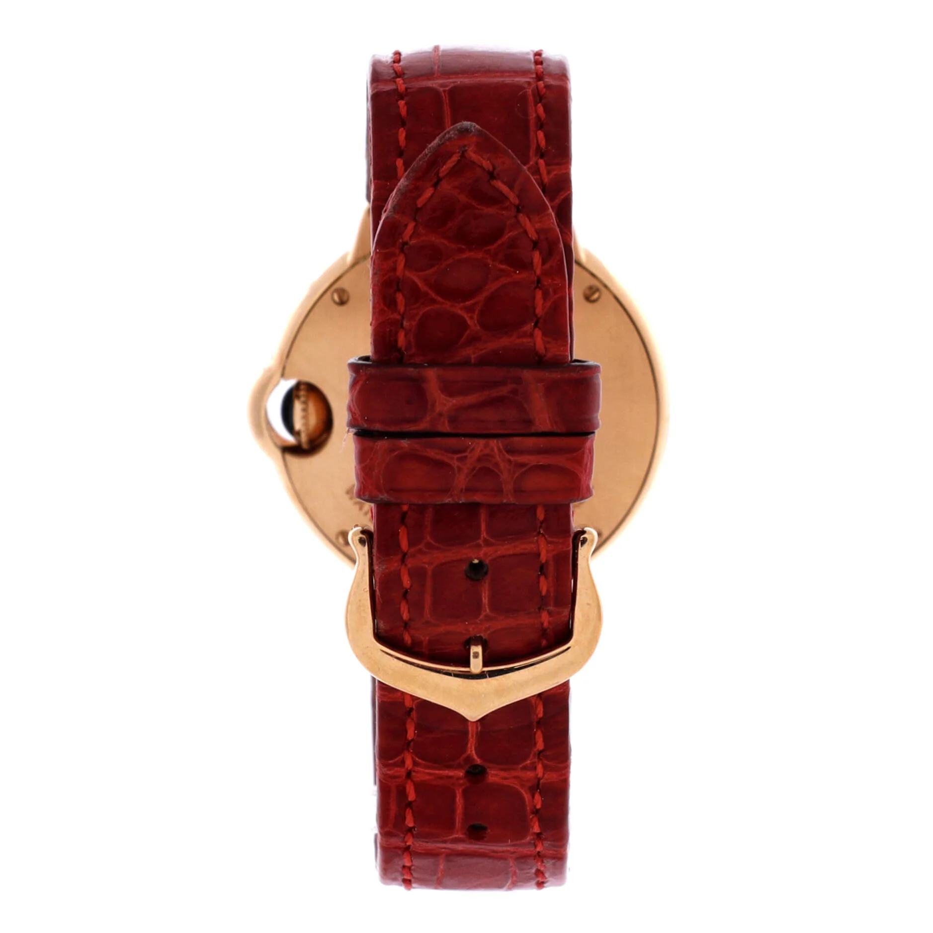 Ballon Bleu de Cartier Automatic Watch Rose Gold and Alligator with Diamond Markers 33 - Image 5