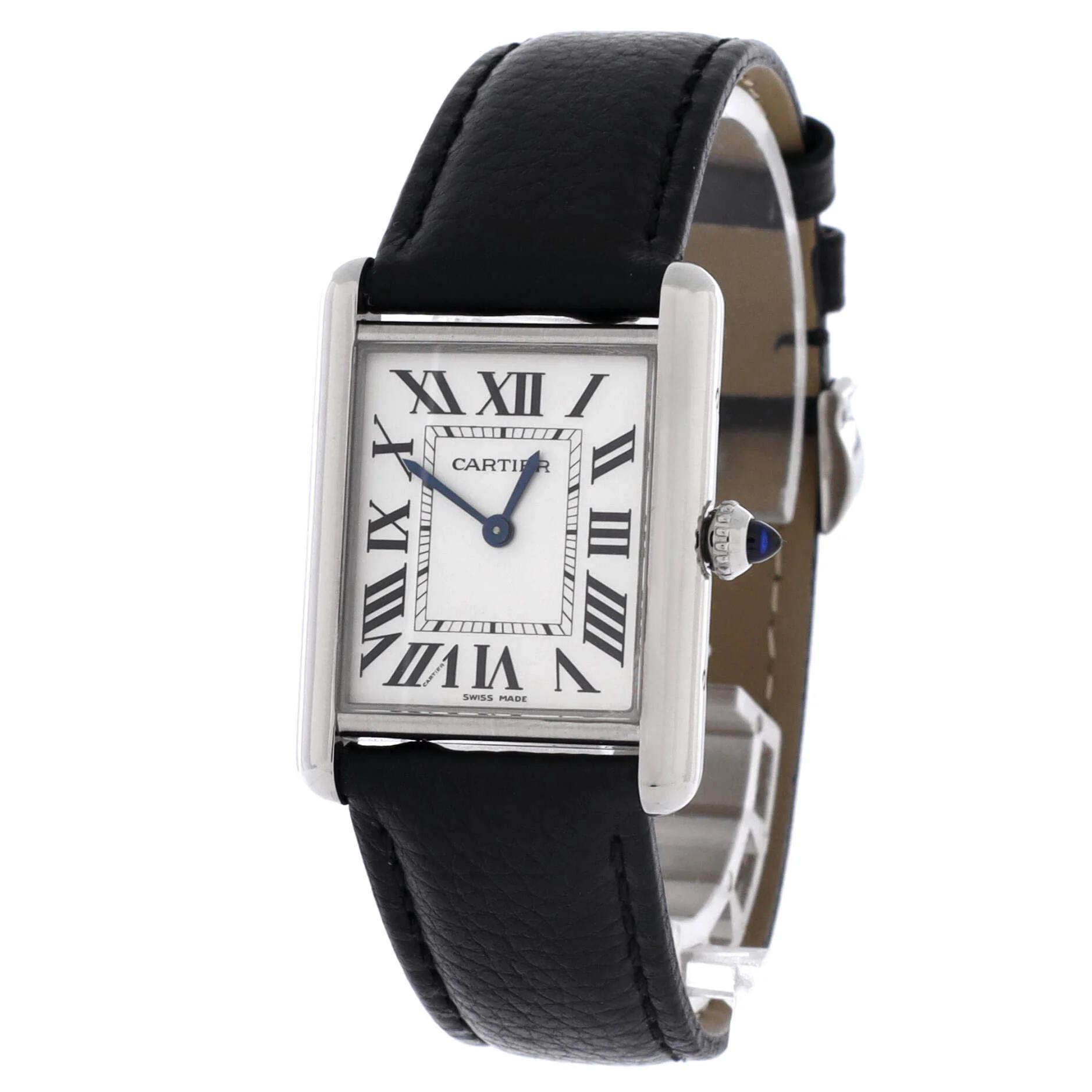 Must de Cartier Tank Quartz Watch Stainless Steel and Leather 25 - Image 3