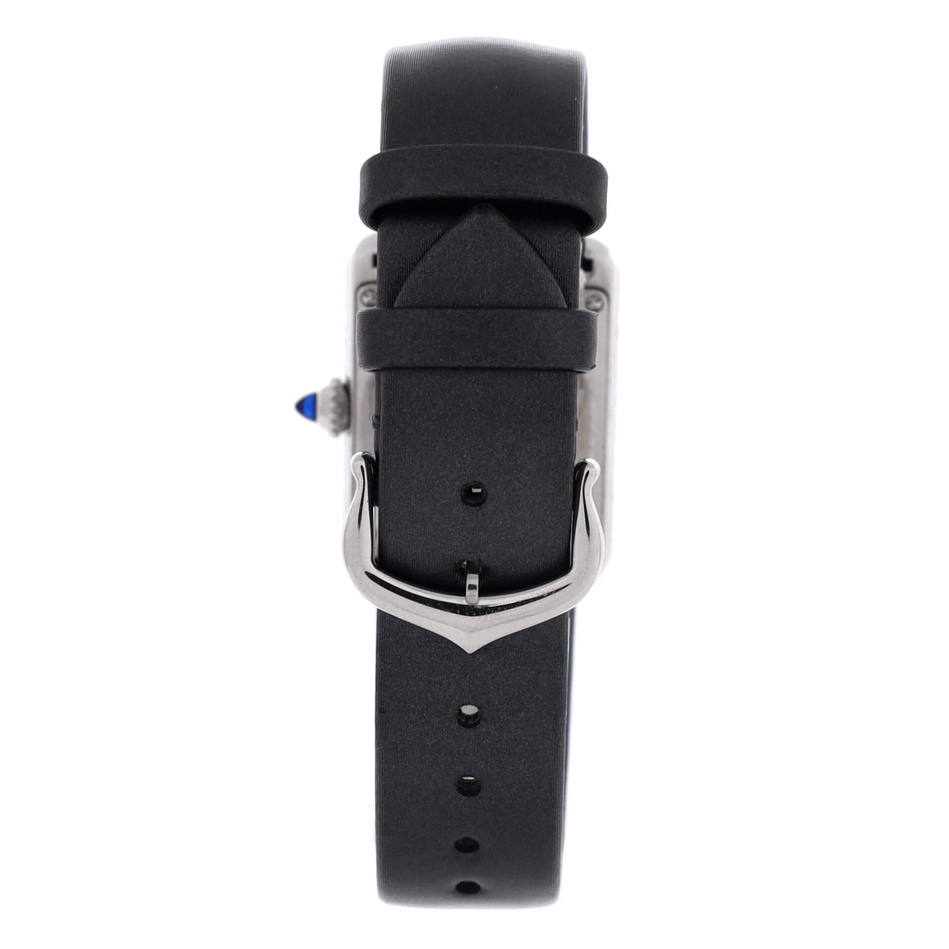 Must de Cartier Tank Quartz Watch Stainless Steel and Satin with Diamond Bezel 22 - Image 5