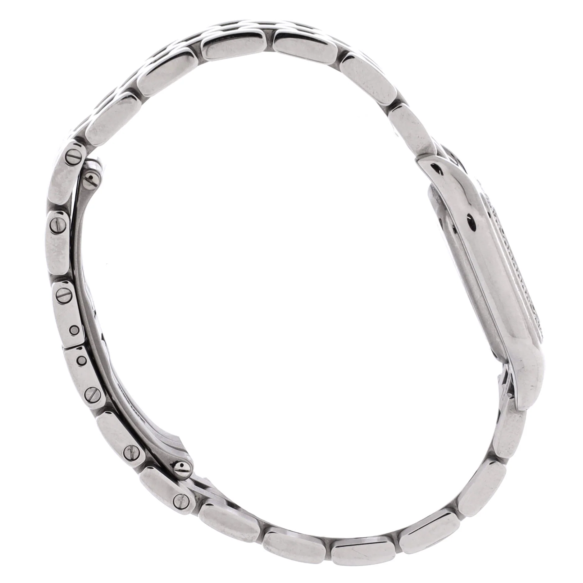 Panthere de Cartier Quartz Watch Stainless Steel with Diamond Bezel 22 - Image 3
