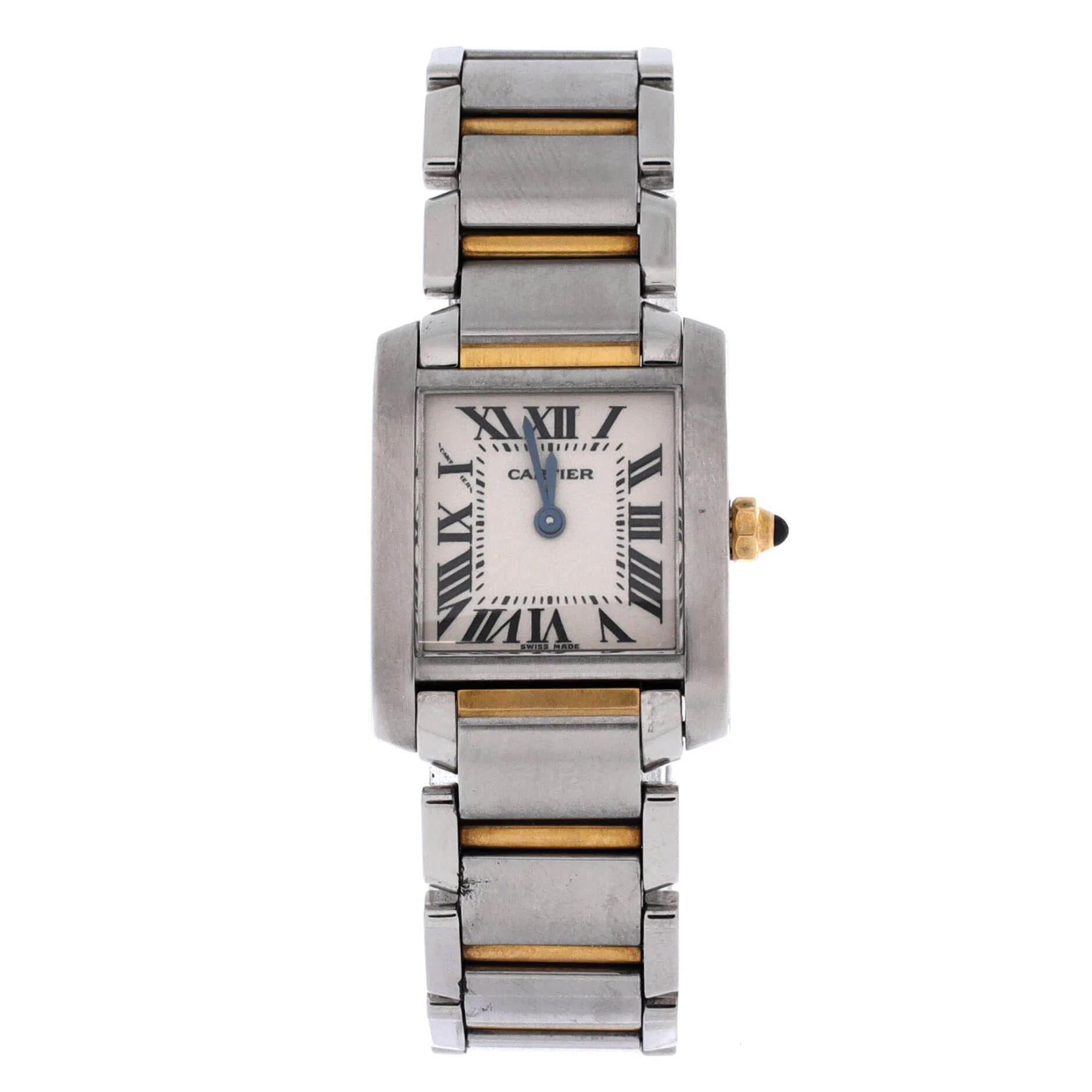 Tank Francaise Quartz Watch Stainless Steel and Yellow Gold 20