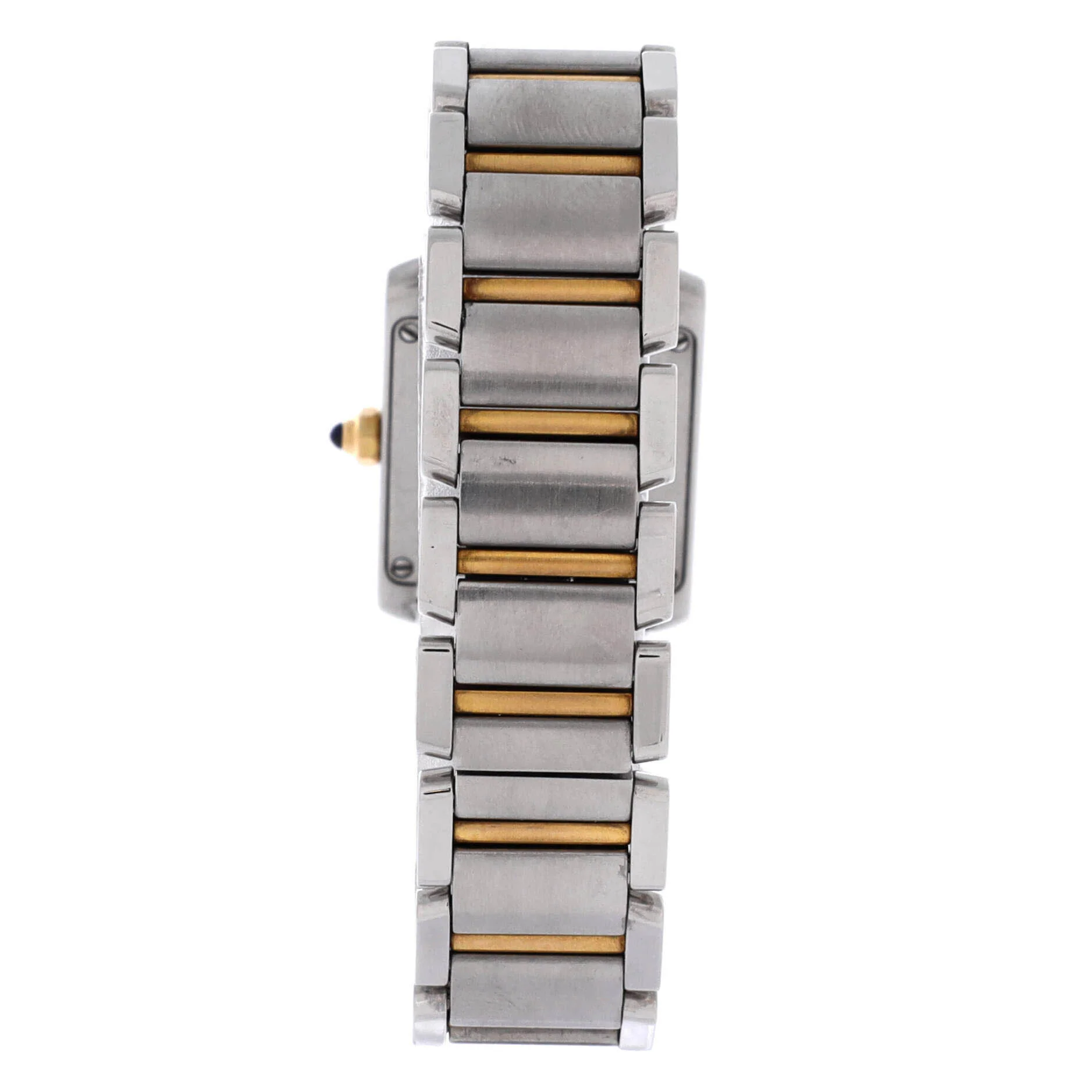 Tank Francaise Quartz Watch Stainless Steel and Yellow Gold 20 - Image 4