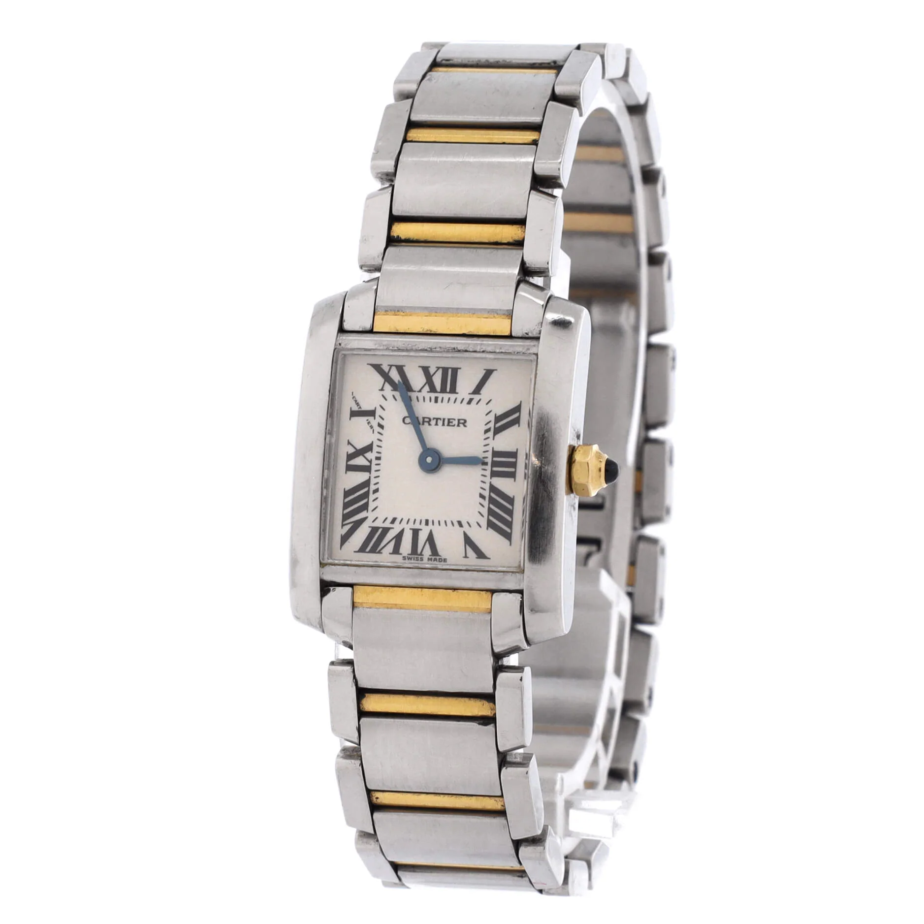 Tank Francaise Quartz Watch Stainless Steel and Yellow Gold 20 - Image 2