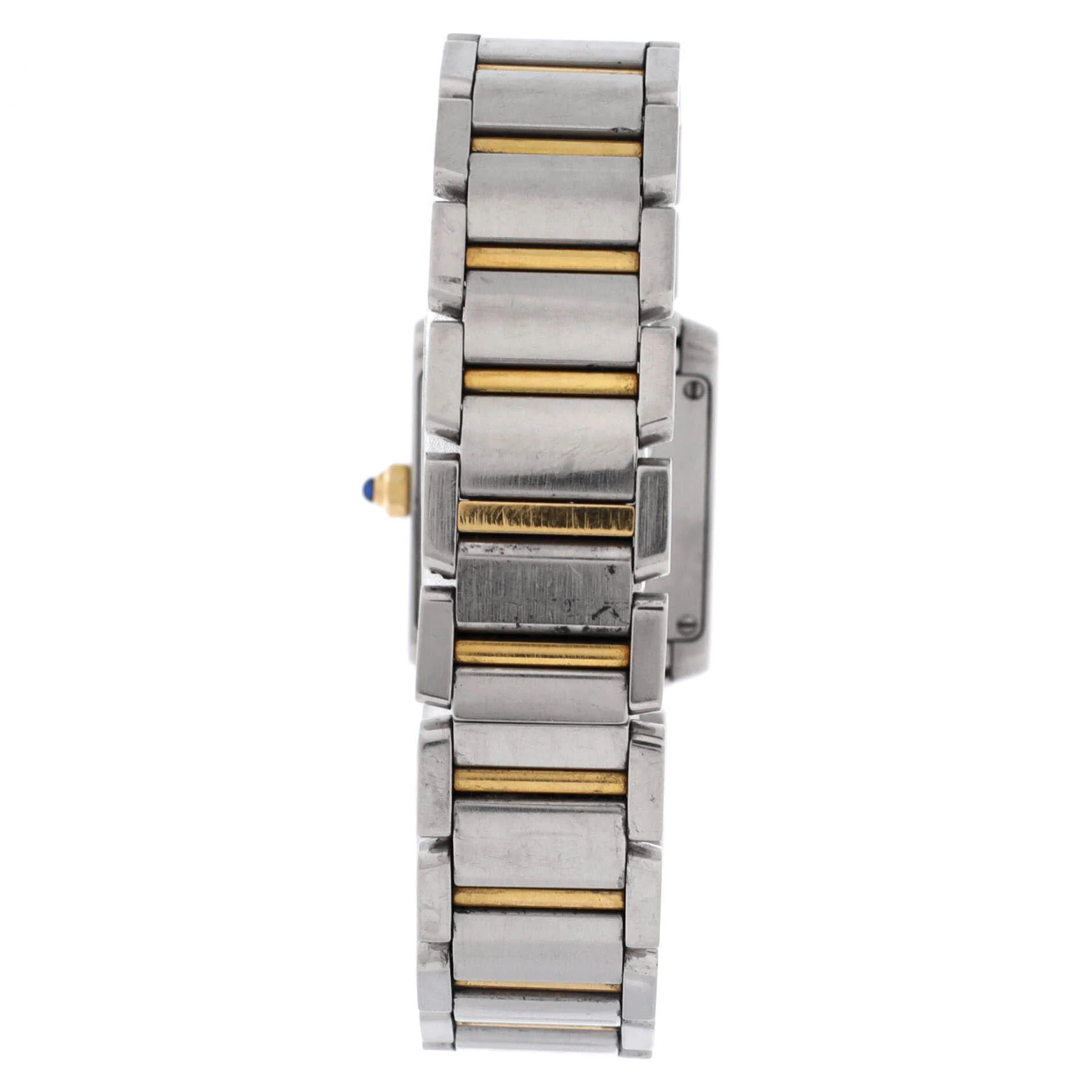 Tank Francaise Quartz Watch Stainless Steel and Yellow Gold 20 - Image 4