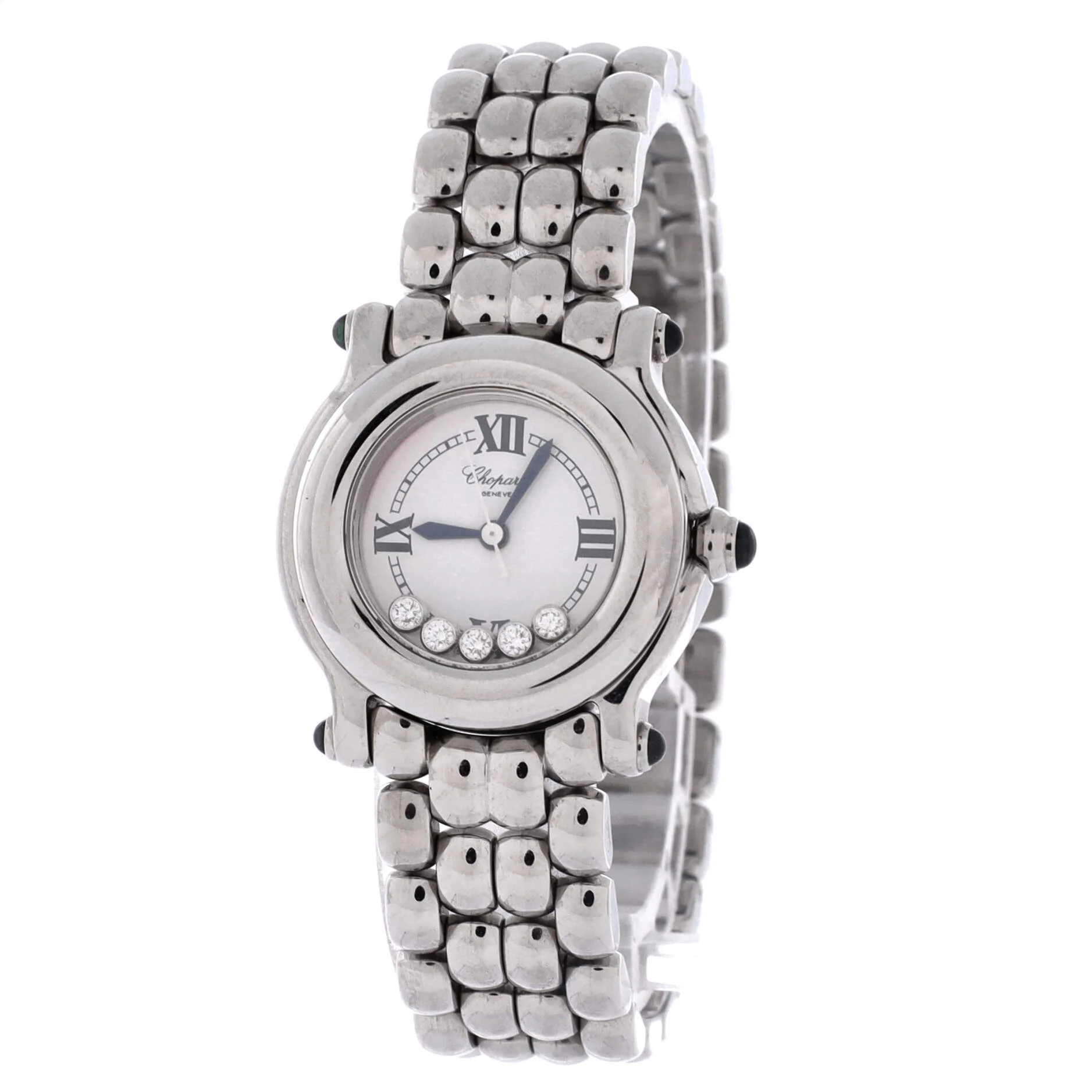 Happy Sport Quartz Watch Stainless Steel with Floating Diamonds 26 - Image 3