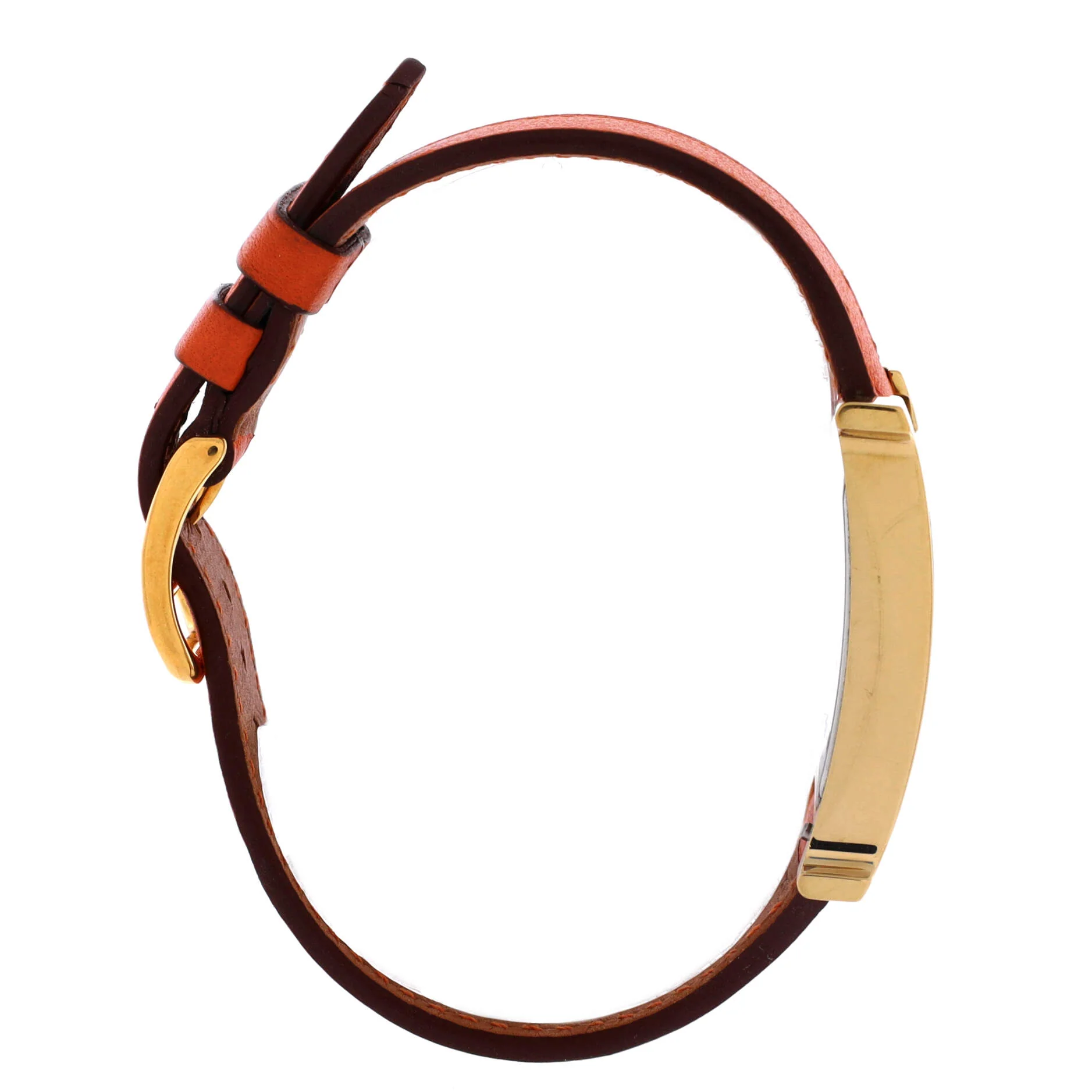 Heure H Quartz Watch Plated Metal and Leather 26 - Image 3