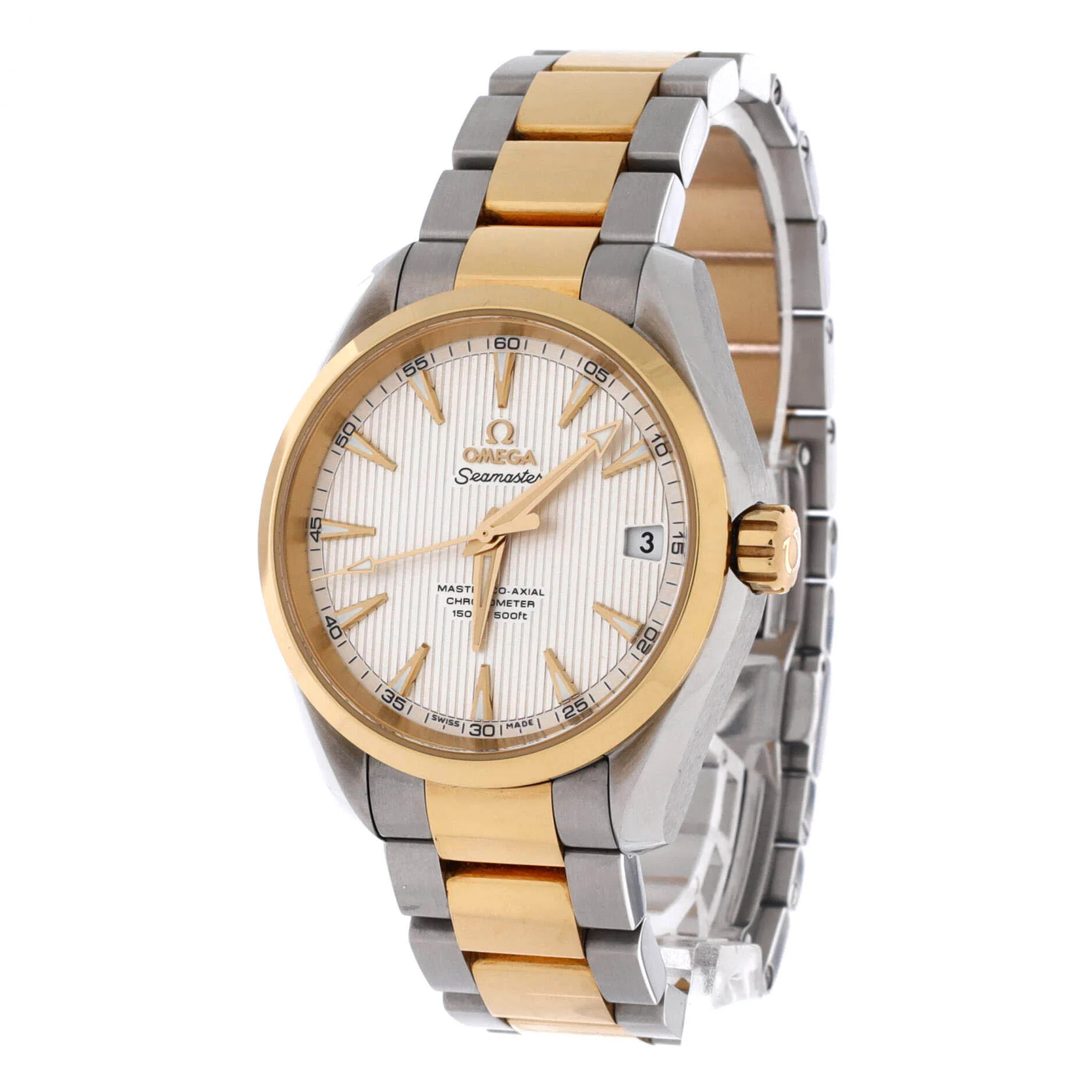 Seamaster Aqua Terra 150M Co-Axial Master Chronometer Automatic Watch Stainless Steel and Yellow Gold 38 - Image 3
