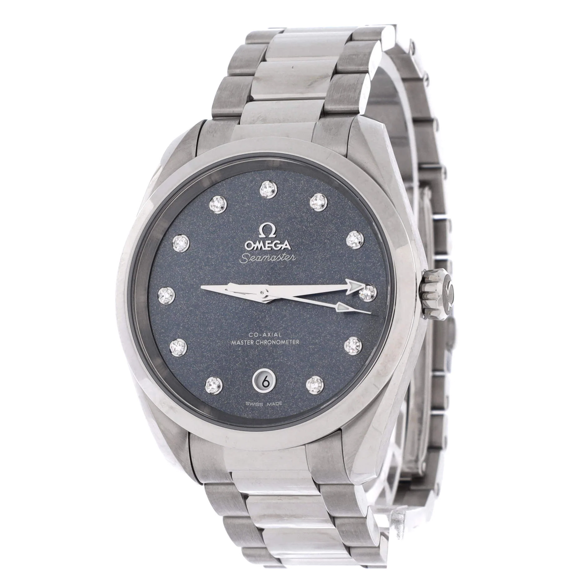 Seamaster Aqua Terra 150M Co-Axial Master Chronometer Automatic Watch Stainless Steel with Diamond Markers and Shimmer Dial 38 - Image 3