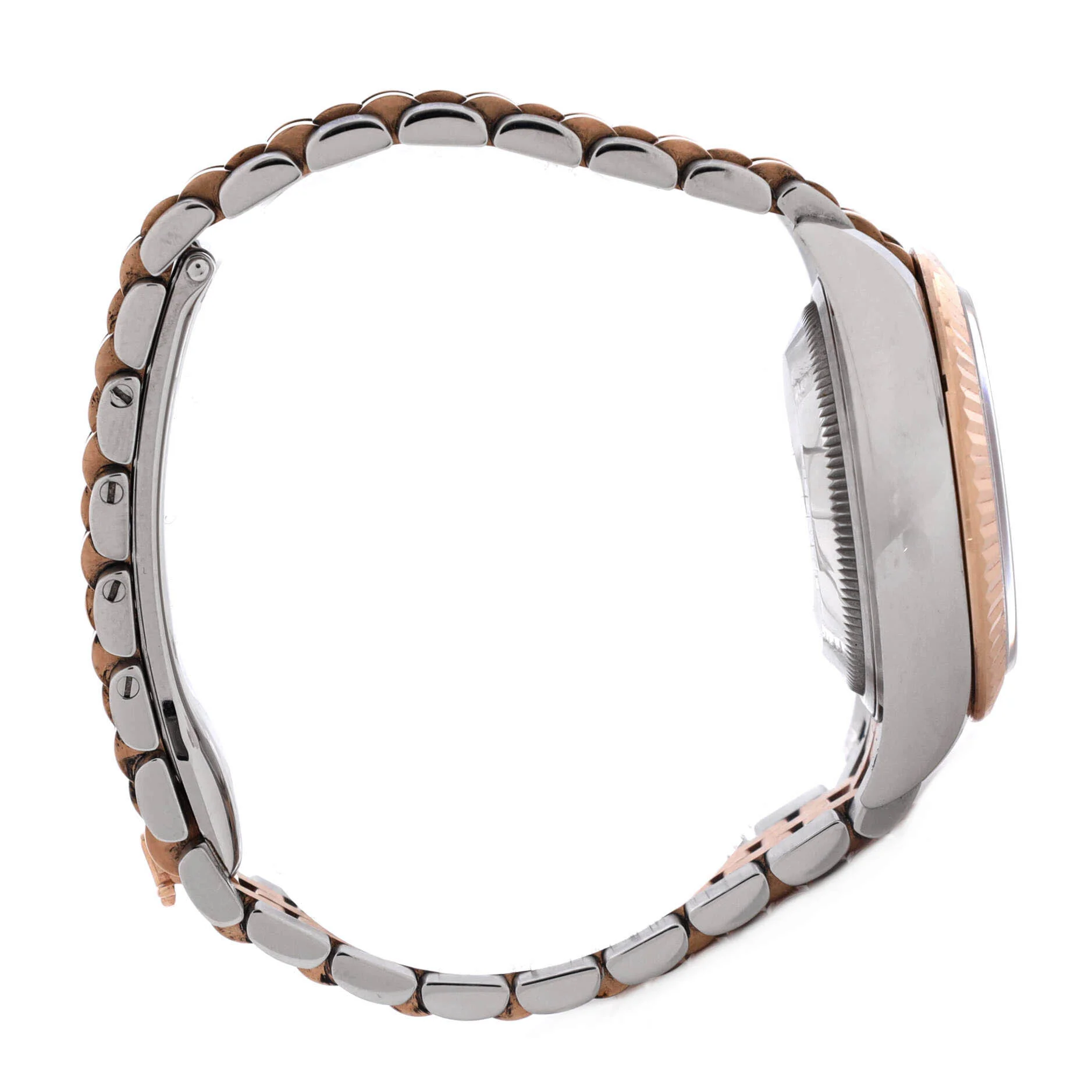 Oyster Perpetual Datejust Chocolate Brown Automatic Watch Stainless Steel and Rose Gold 28 - Image 4