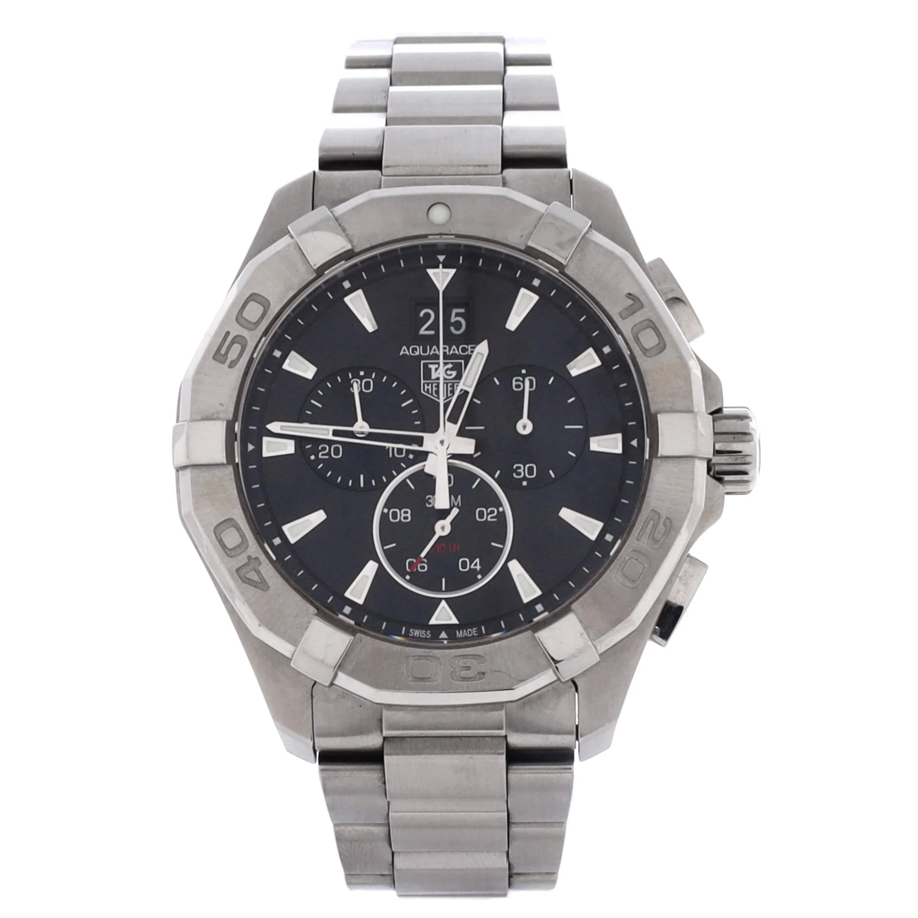Aquaracer Chronograph Quartz Watch Stainless Steel 43
